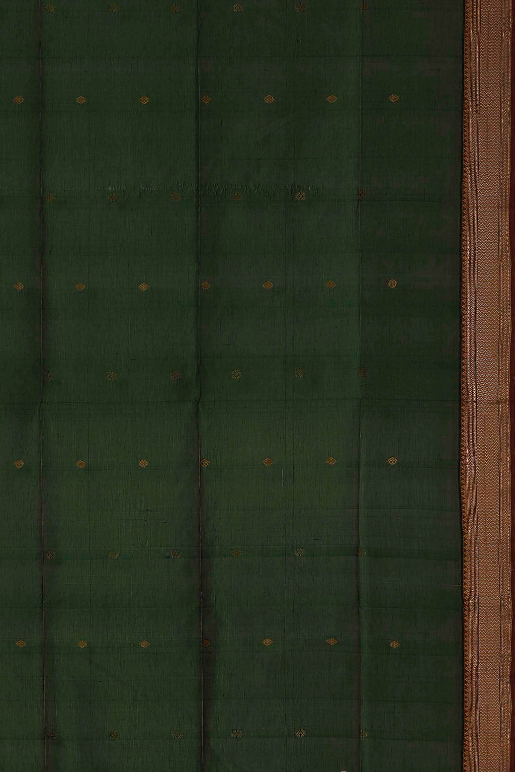 Bottle Green Silk Cotton Saree