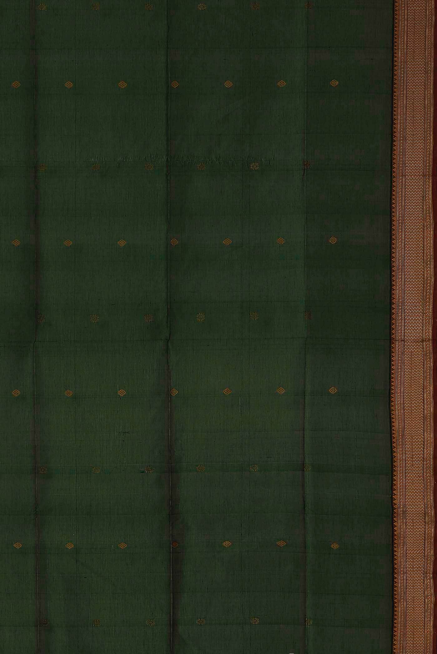 Bottle Green Silk Cotton Saree