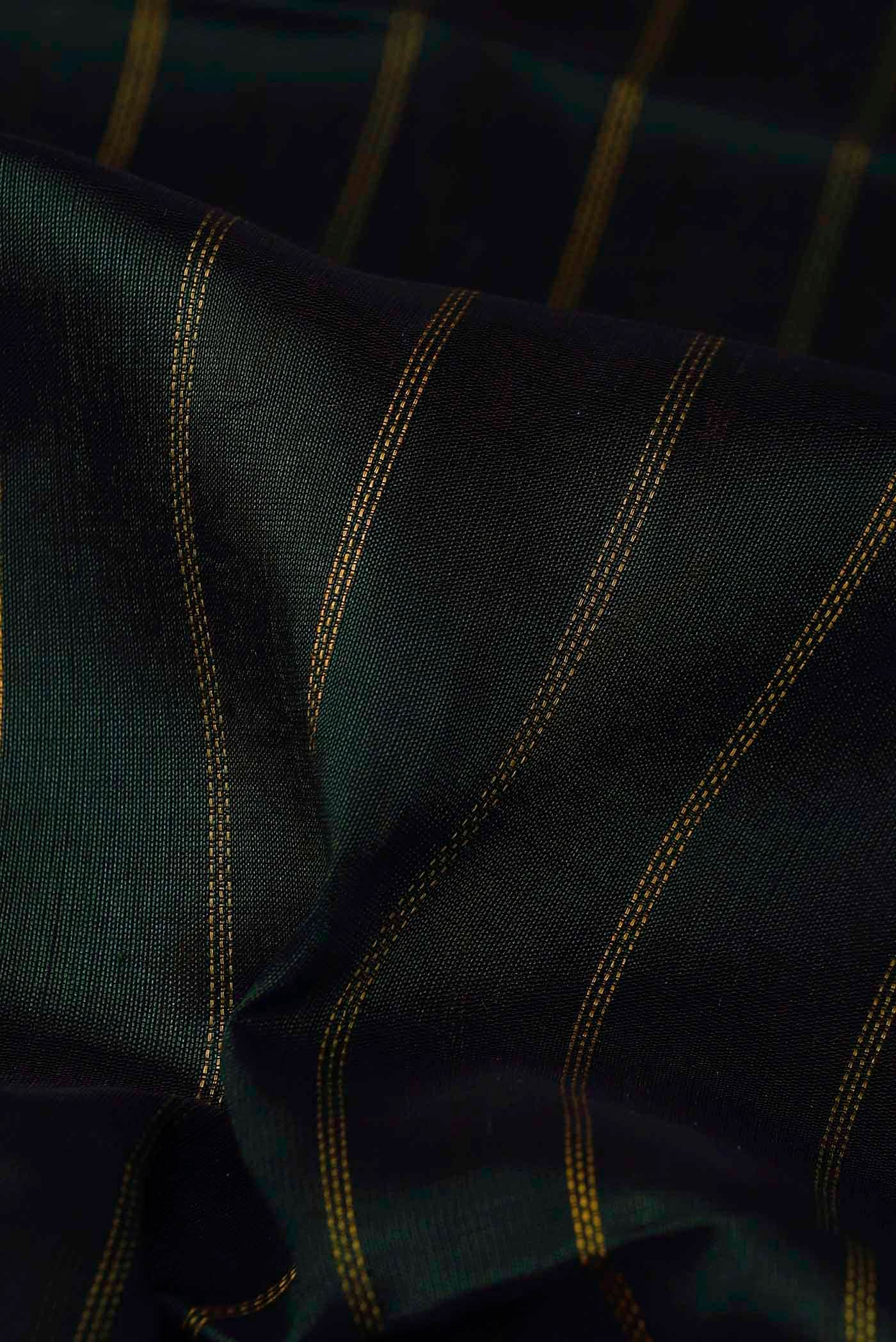 Bottle Green Silk Cotton Saree