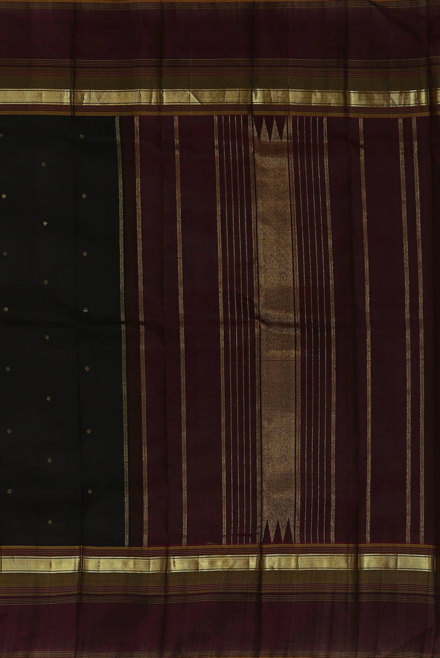 Black Kanchipuram Silk Saree