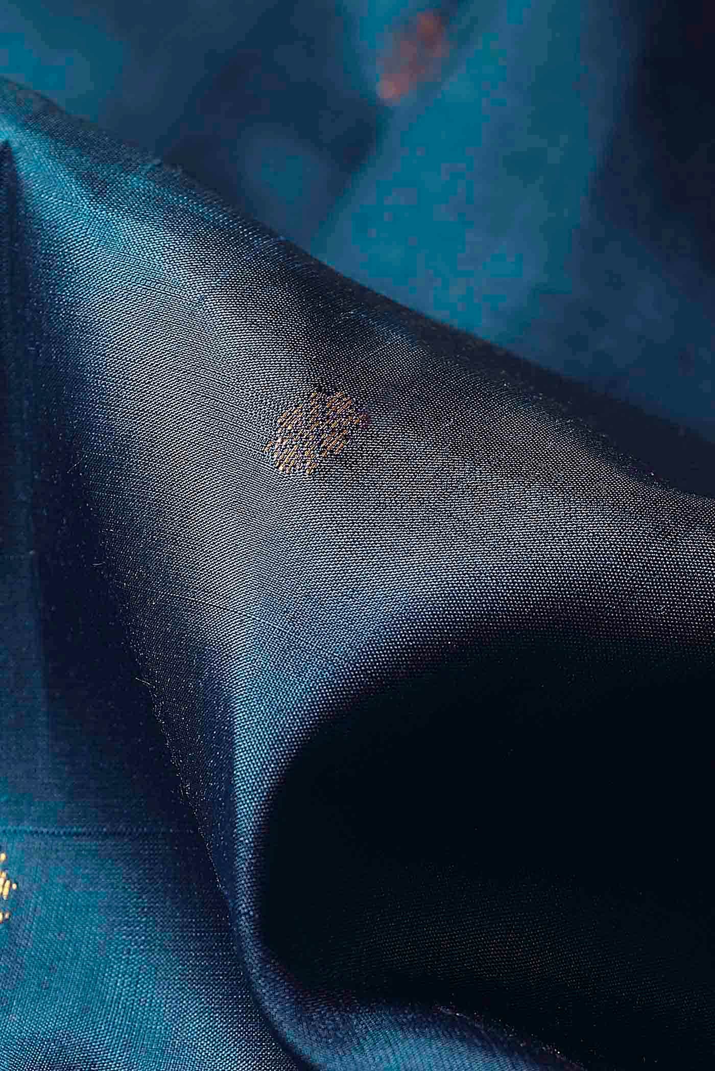 Blue Kanchipuram Silk Saree