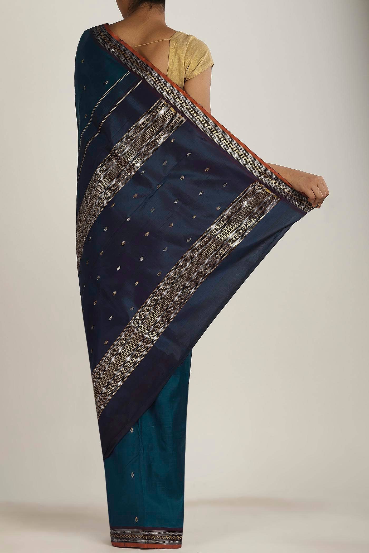 Blue Kanchipuram Silk Saree