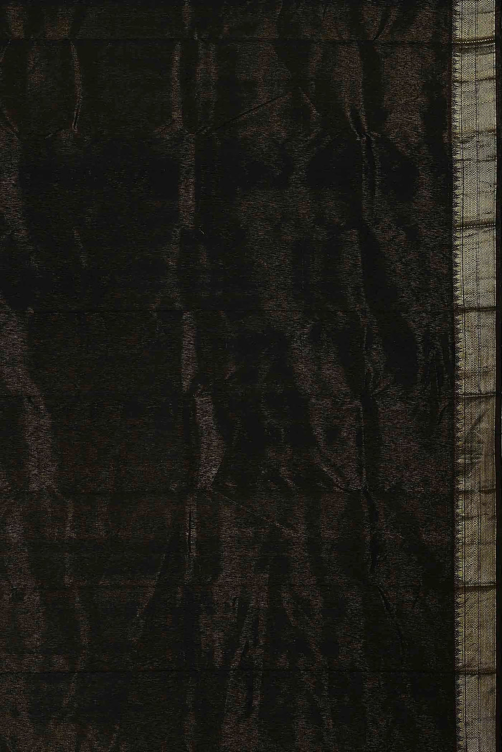 Black with Gold Dual Tone Kanchipuram Silk Saree