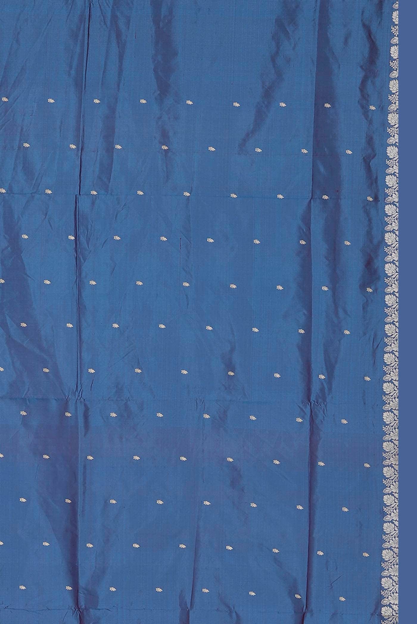 Blue Banarasi Katan Silk Saree