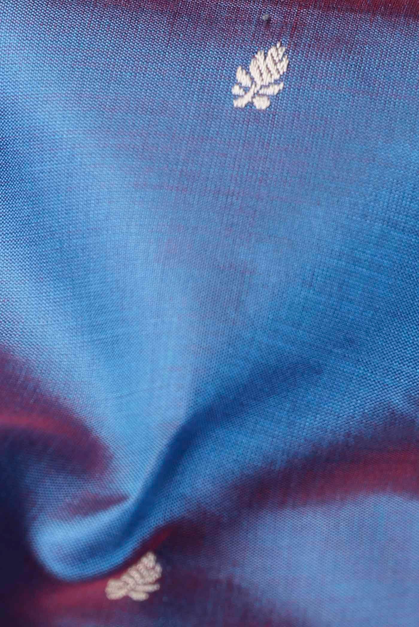 Blue Banarasi Katan Silk Saree
