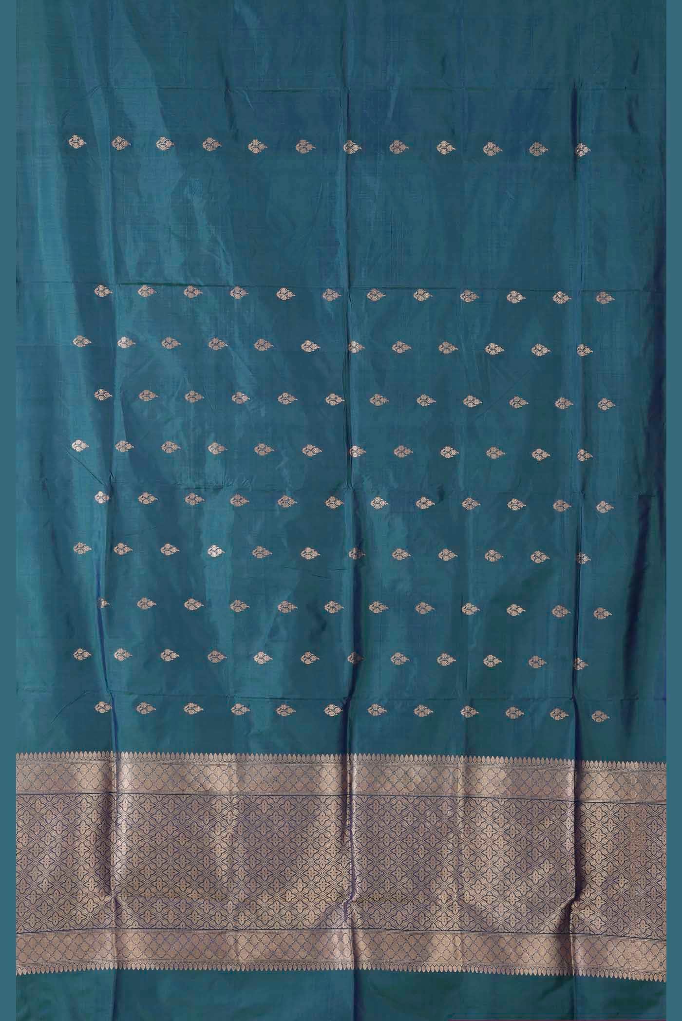 Blue Banarasi Katan Silk Saree