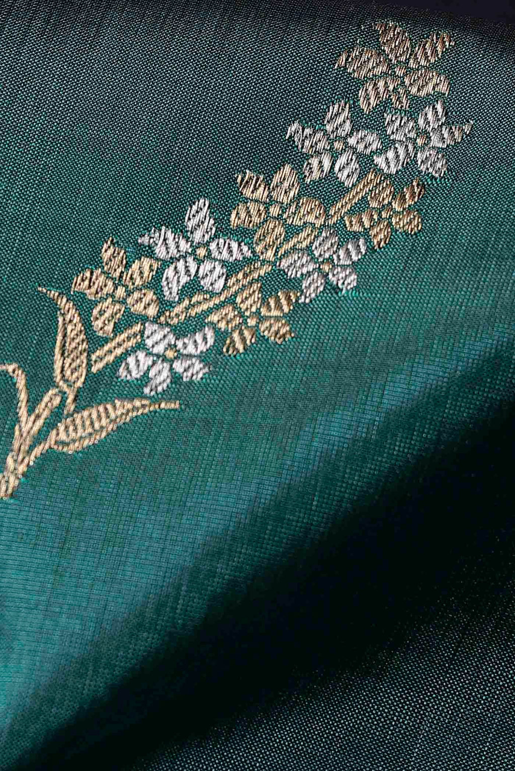 Green Banarasi Katan Silk Saree