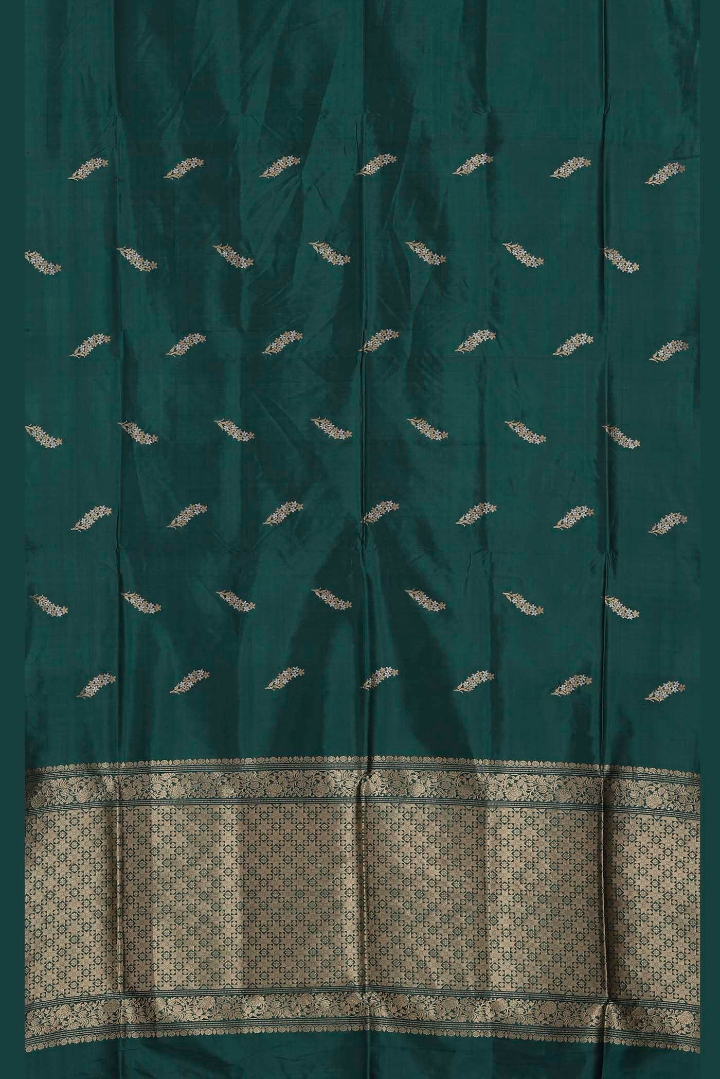 Green Banarasi Katan Silk Saree