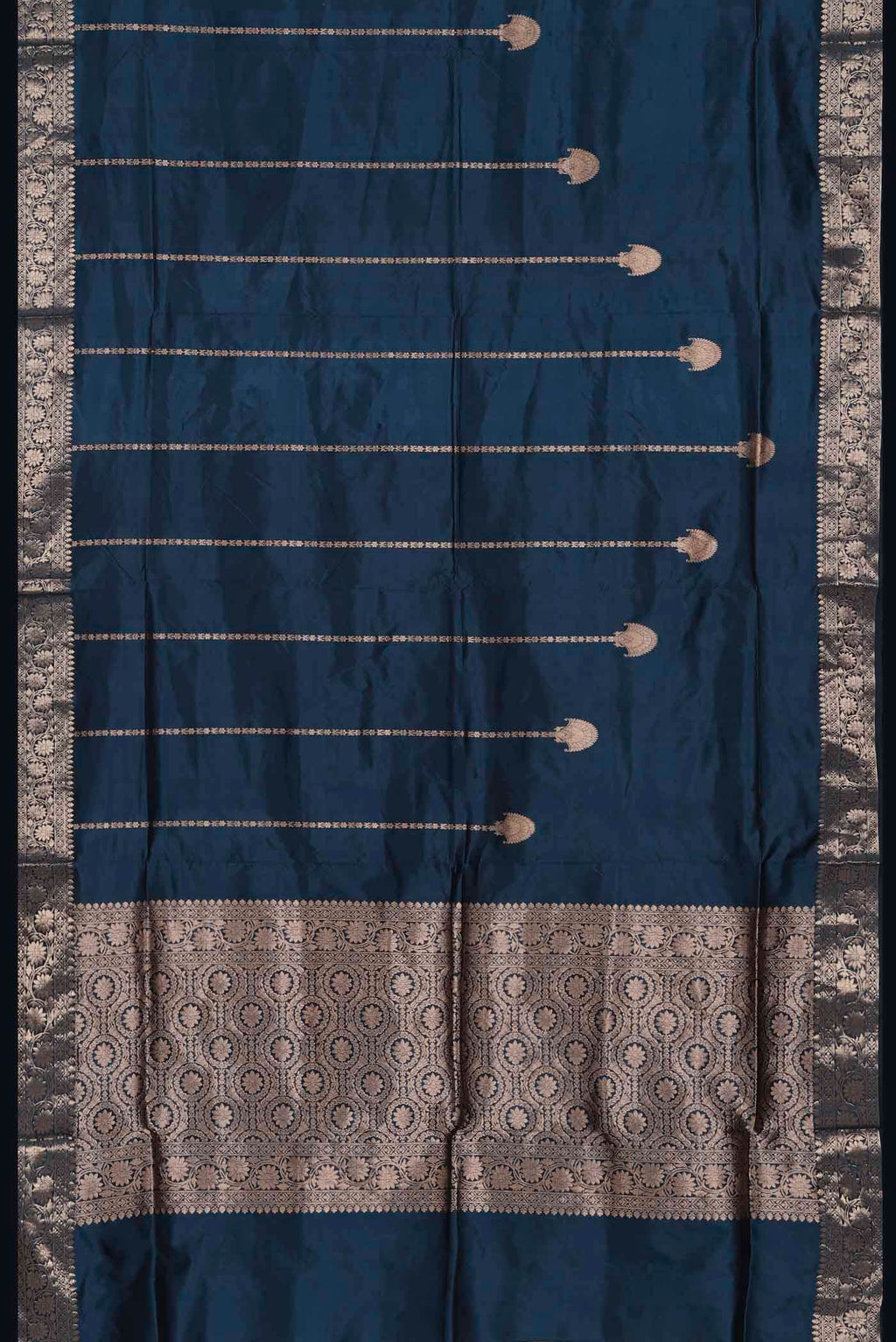 Blue Banarasi Katan Silk Saree