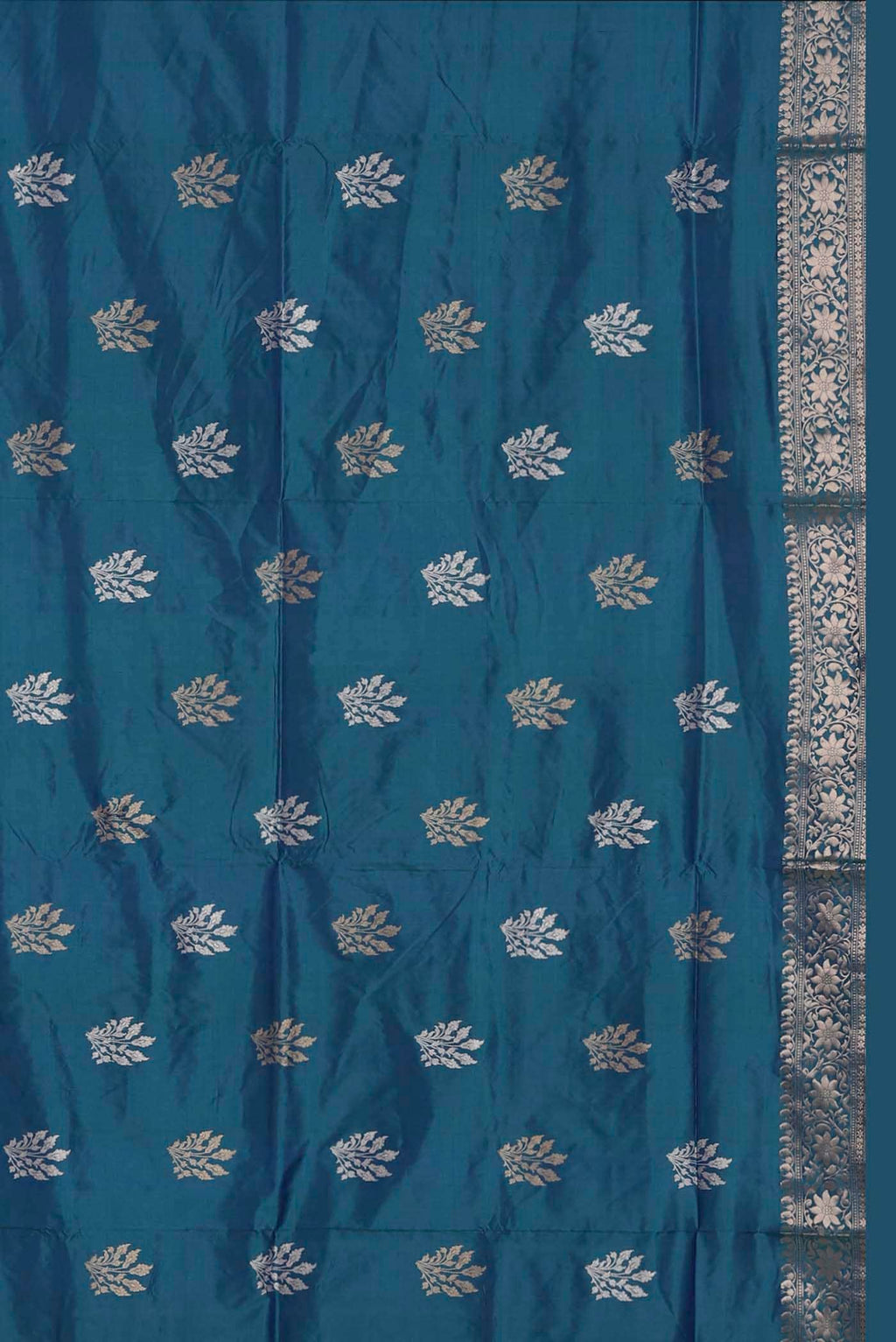 Blue Banarasi Katan Silk Saree