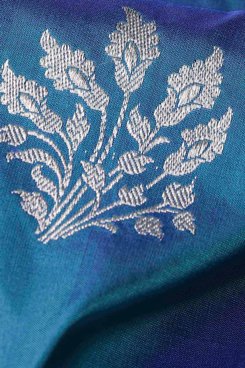 Blue Banarasi Katan Silk Saree