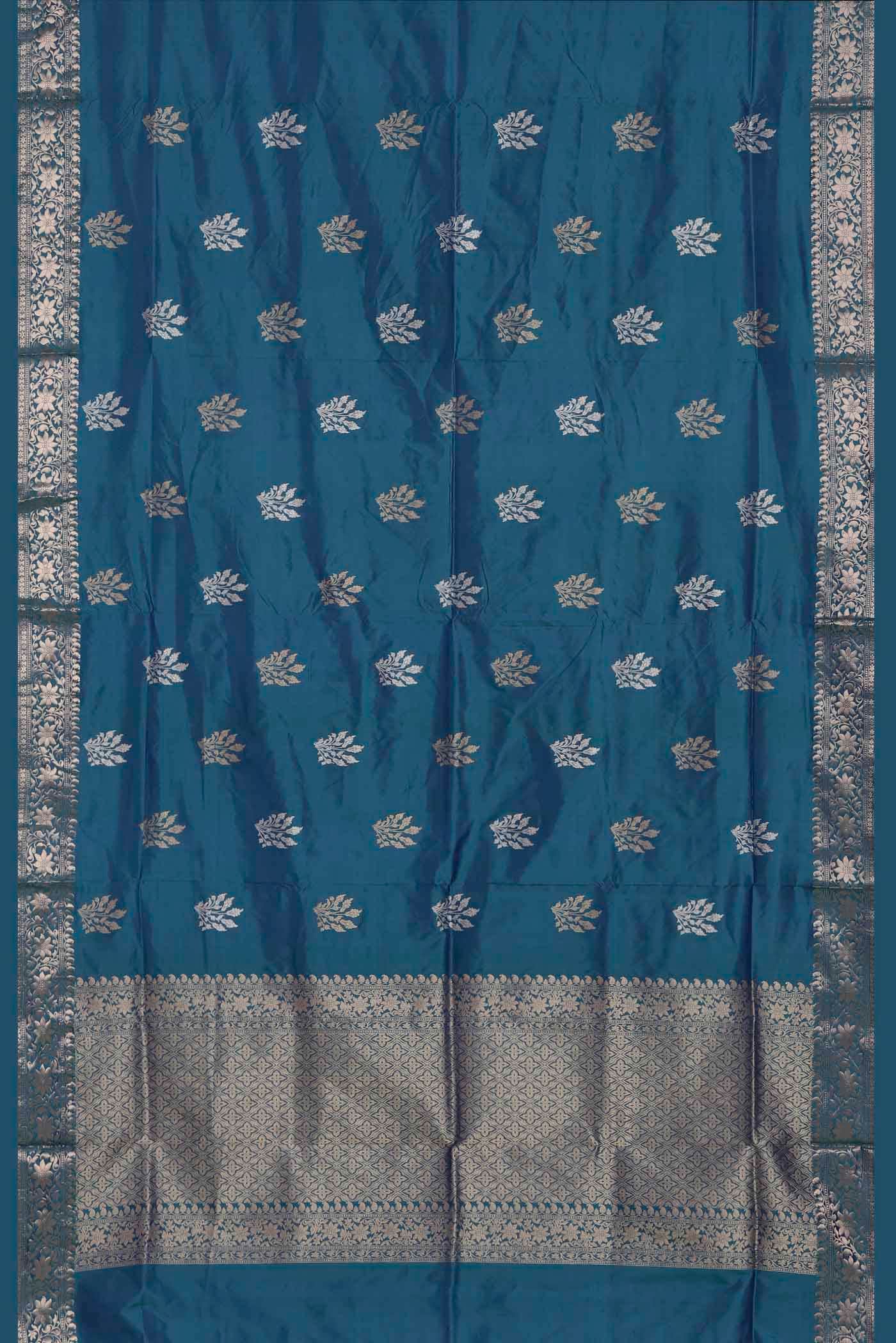 Blue Banarasi Katan Silk Saree