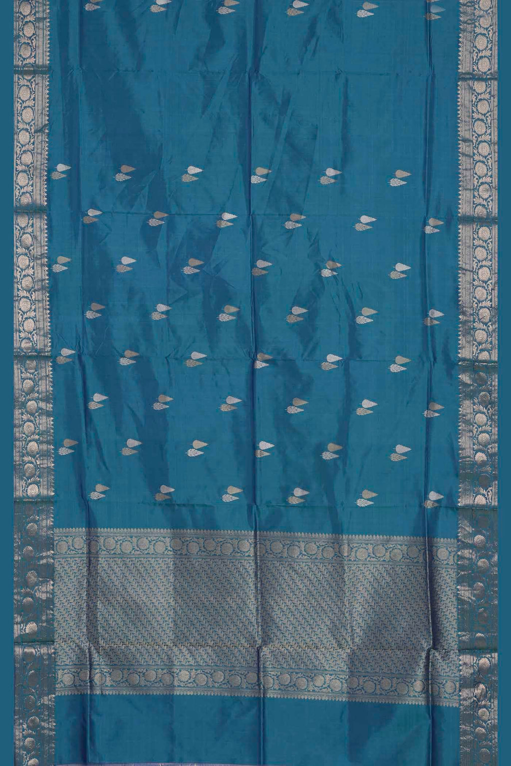 Blue Banarasi Katan Silk Saree