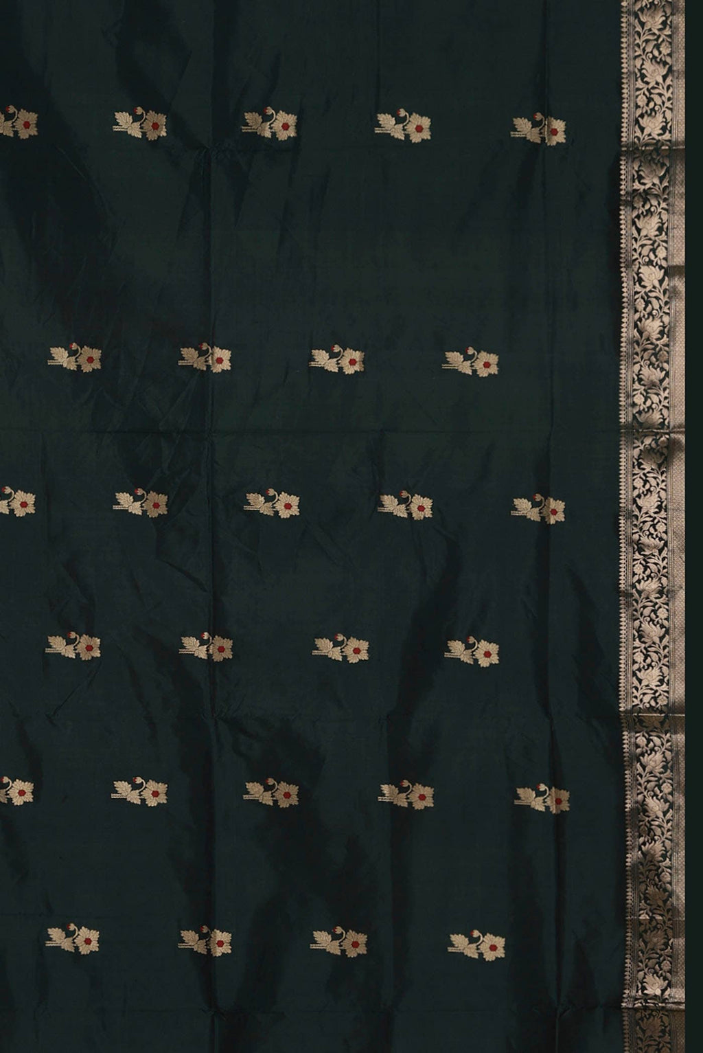 Green Banarasi Katan Silk Saree