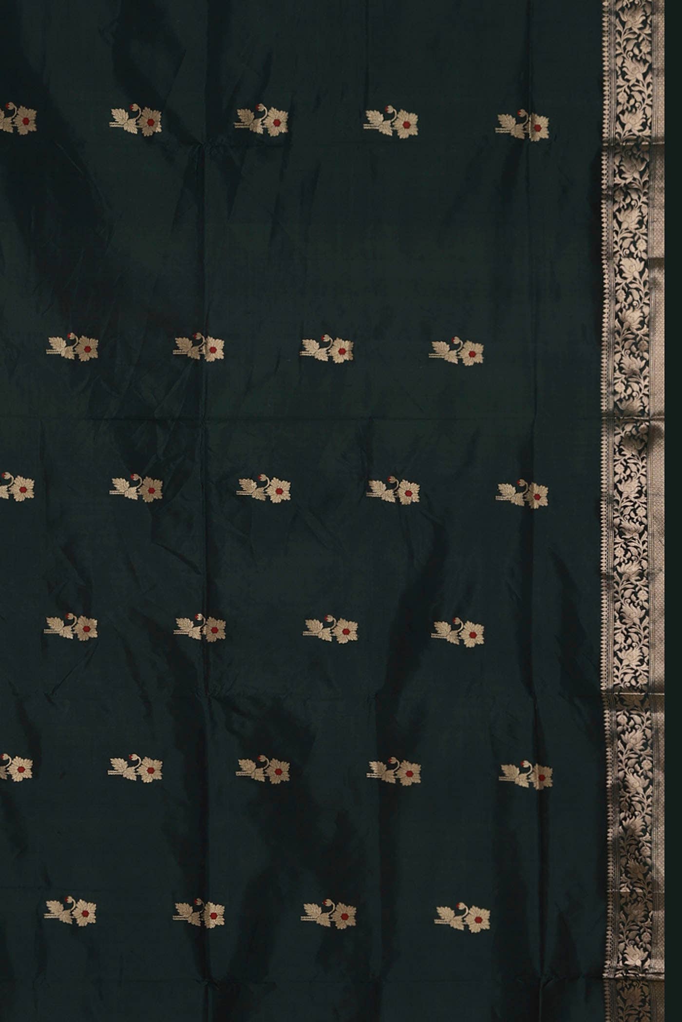 Green Banarasi Katan Silk Saree