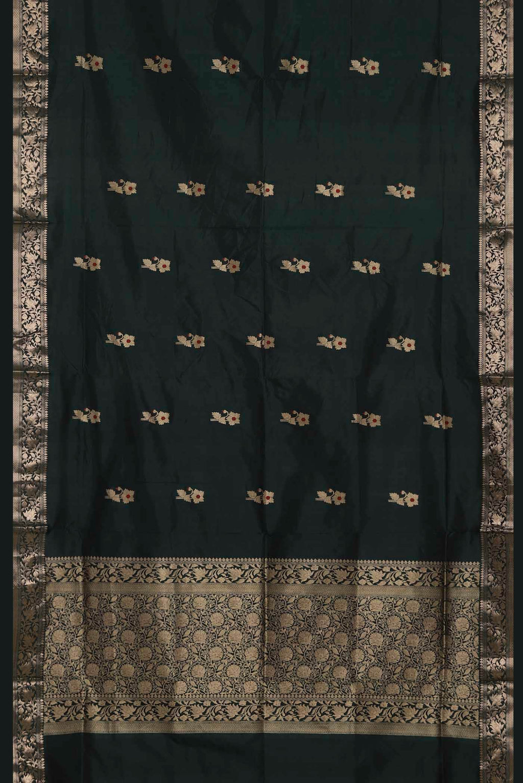 Green Banarasi Katan Silk Saree