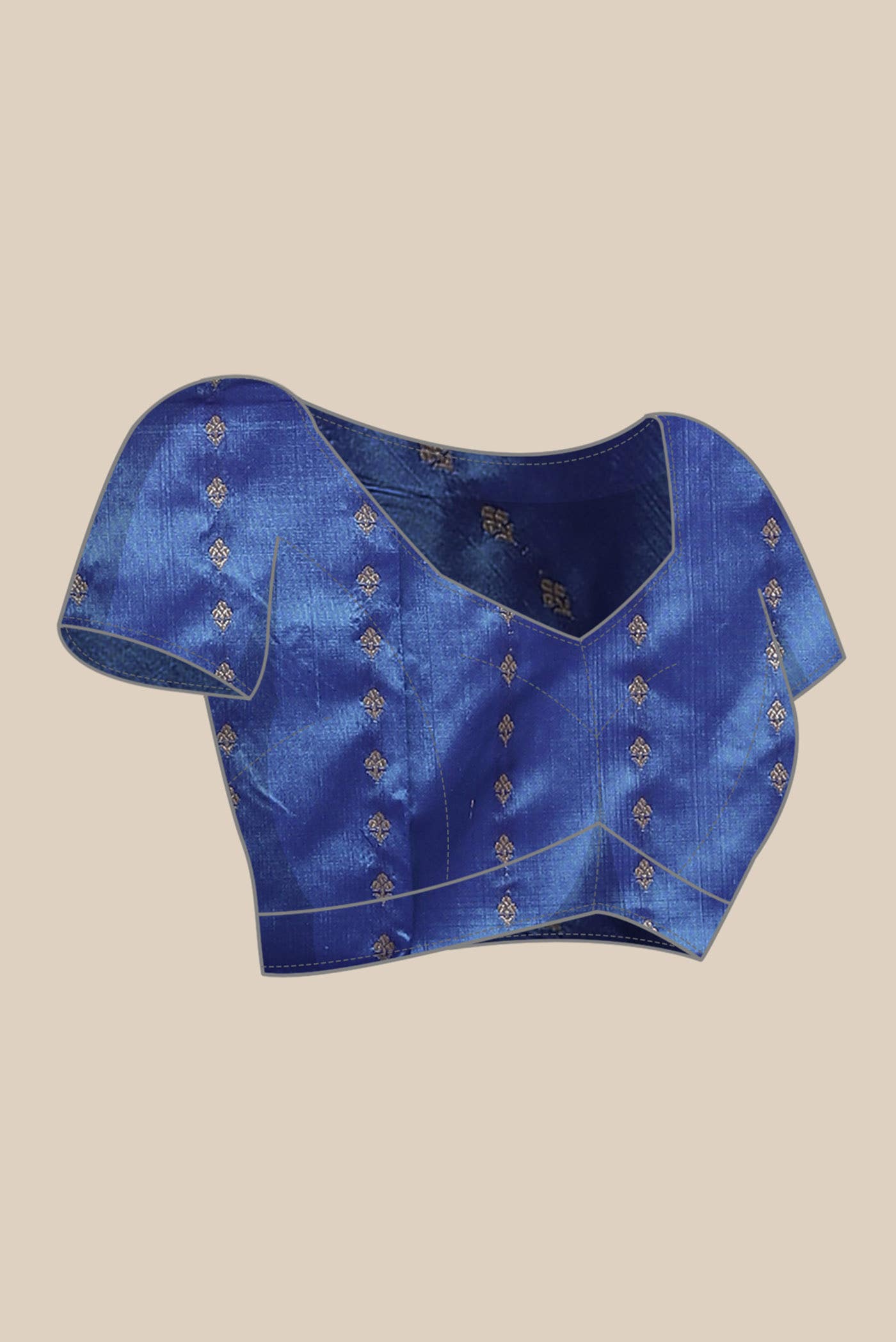 Blue Banarasi Katan Silk Saree