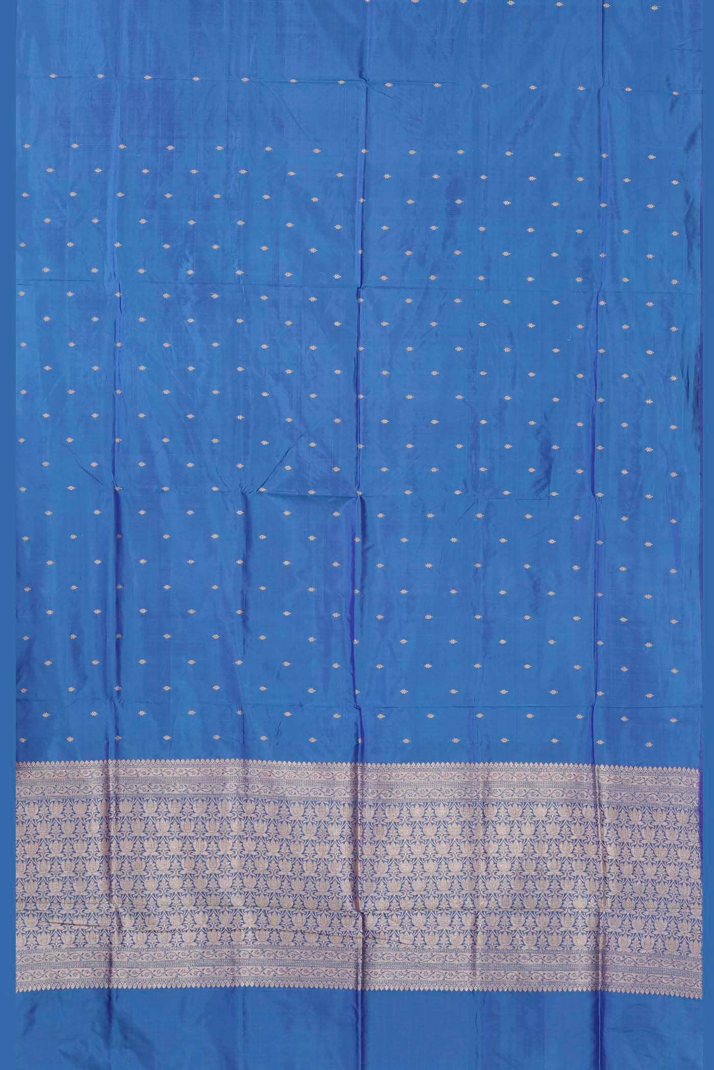 Blue Banarasi Katan Silk Saree