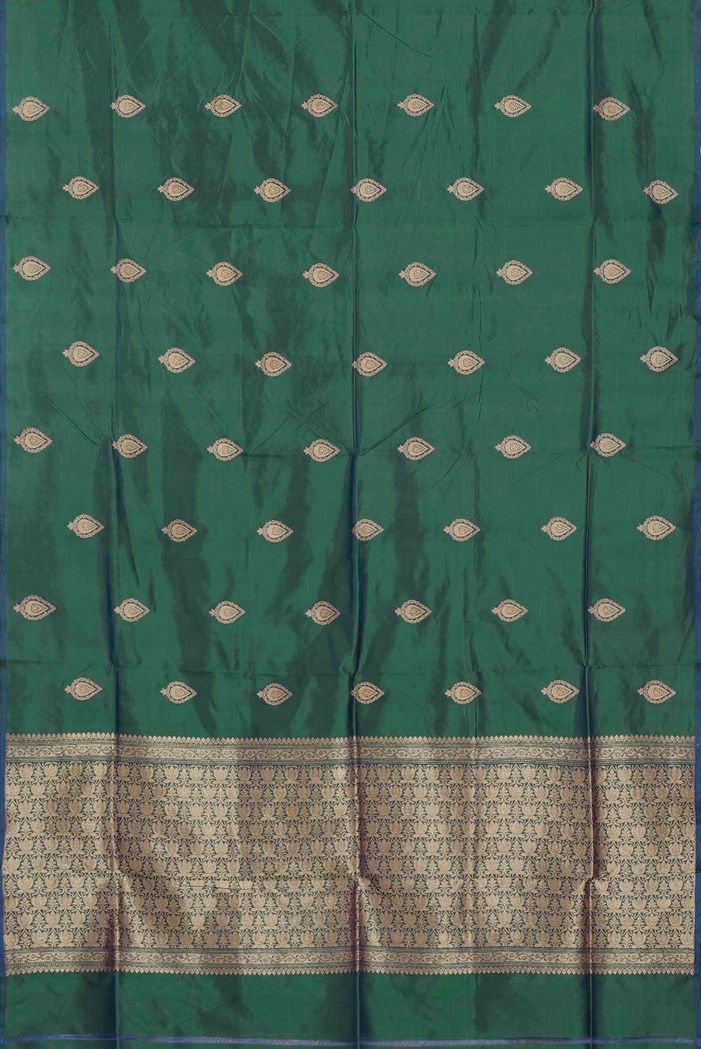 Green Banarasi Katan Silk Saree