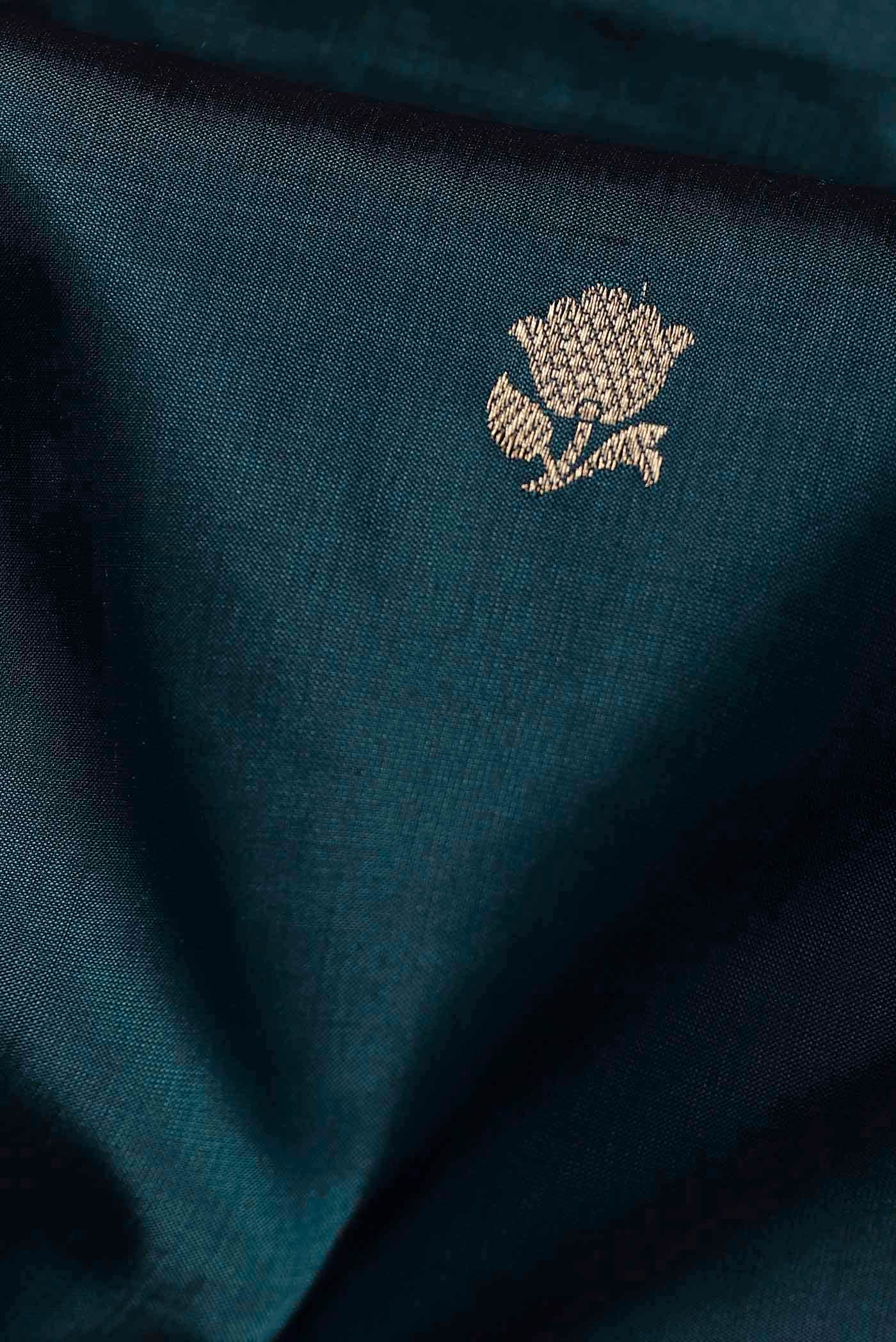 Blue Banarasi Katan Silk Saree