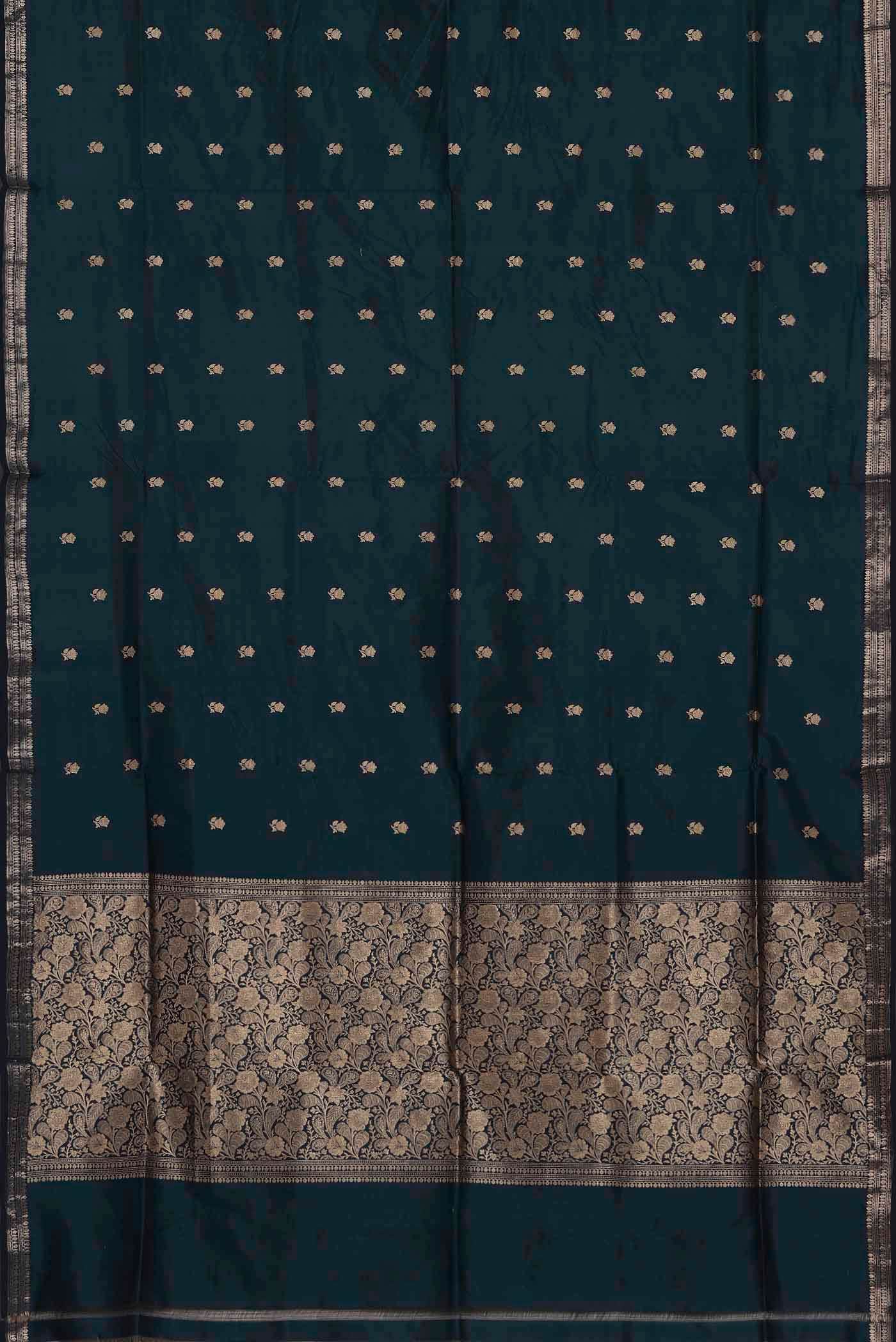 Blue Banarasi Katan Silk Saree