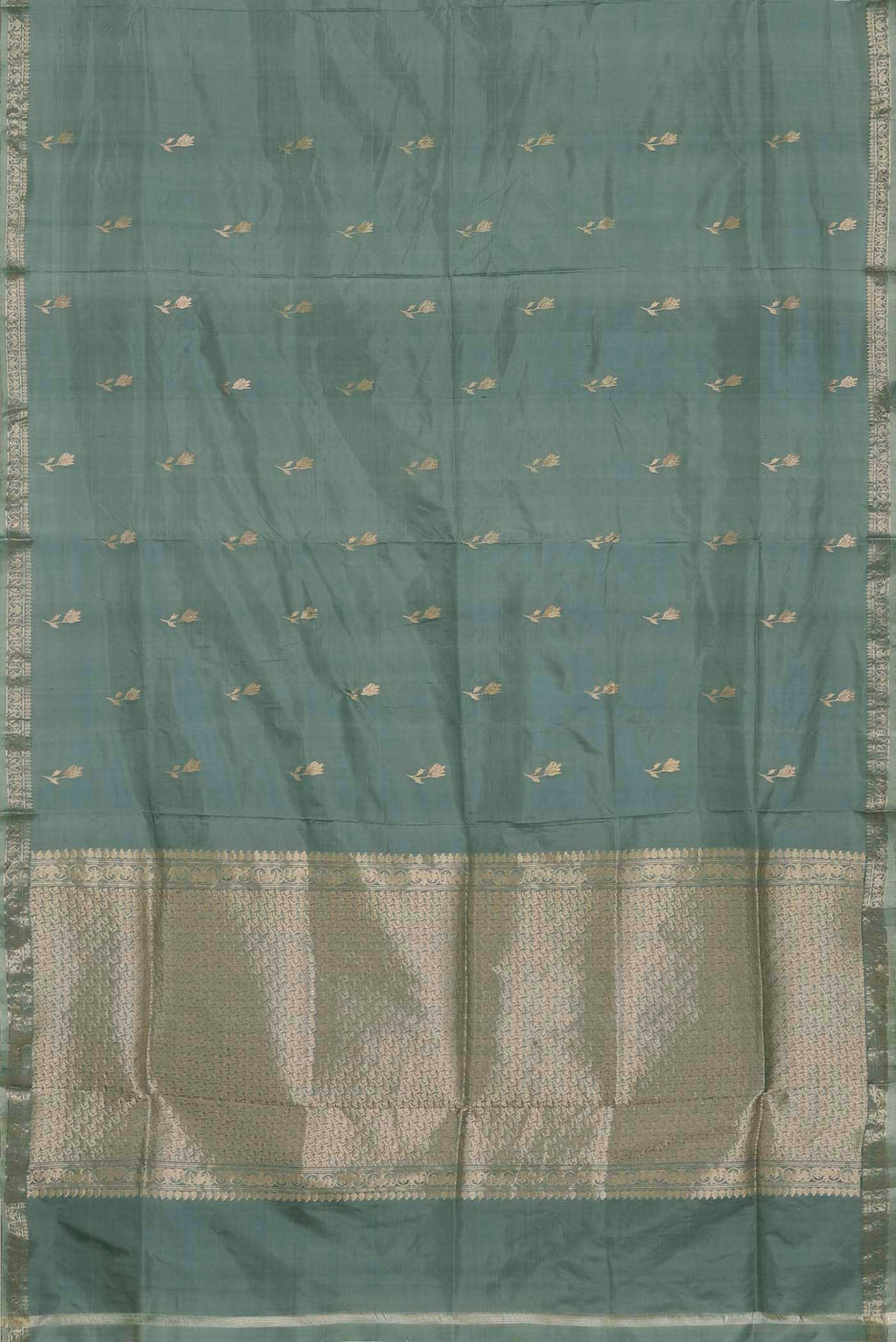 Green Banarasi Katan Silk Saree