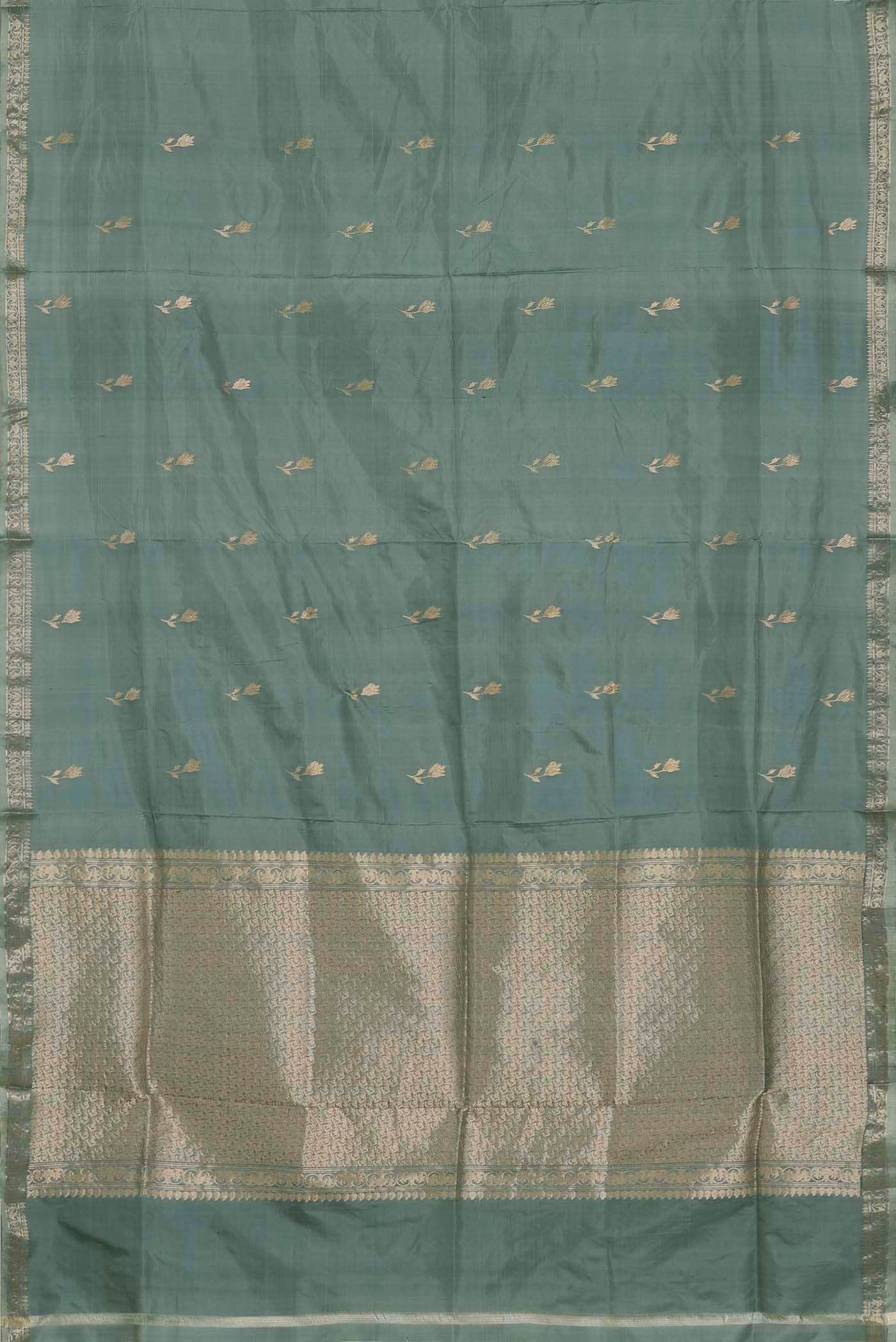 Green Banarasi Katan Silk Saree