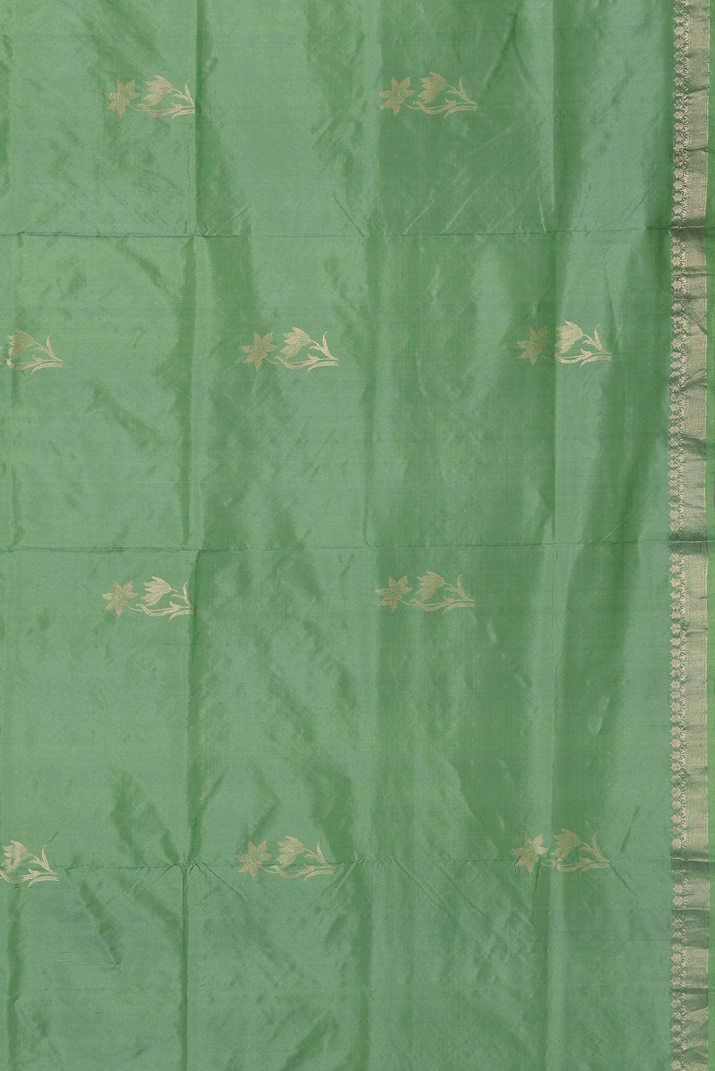 Green Banarasi Katan Silk Saree