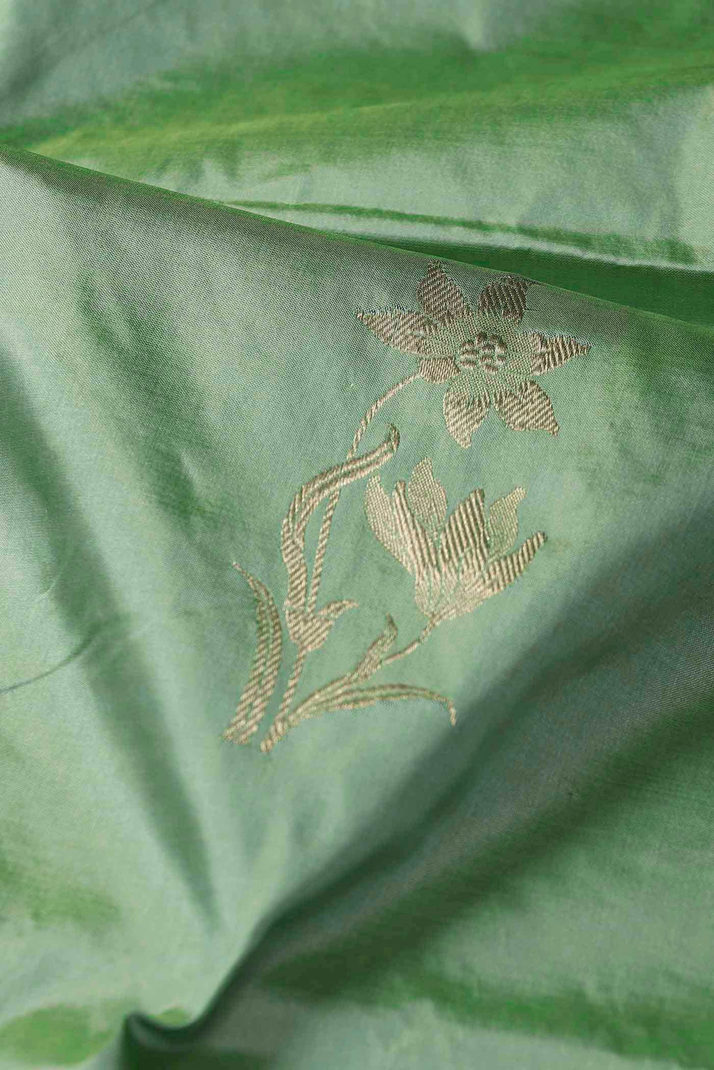 Green Banarasi Katan Silk Saree