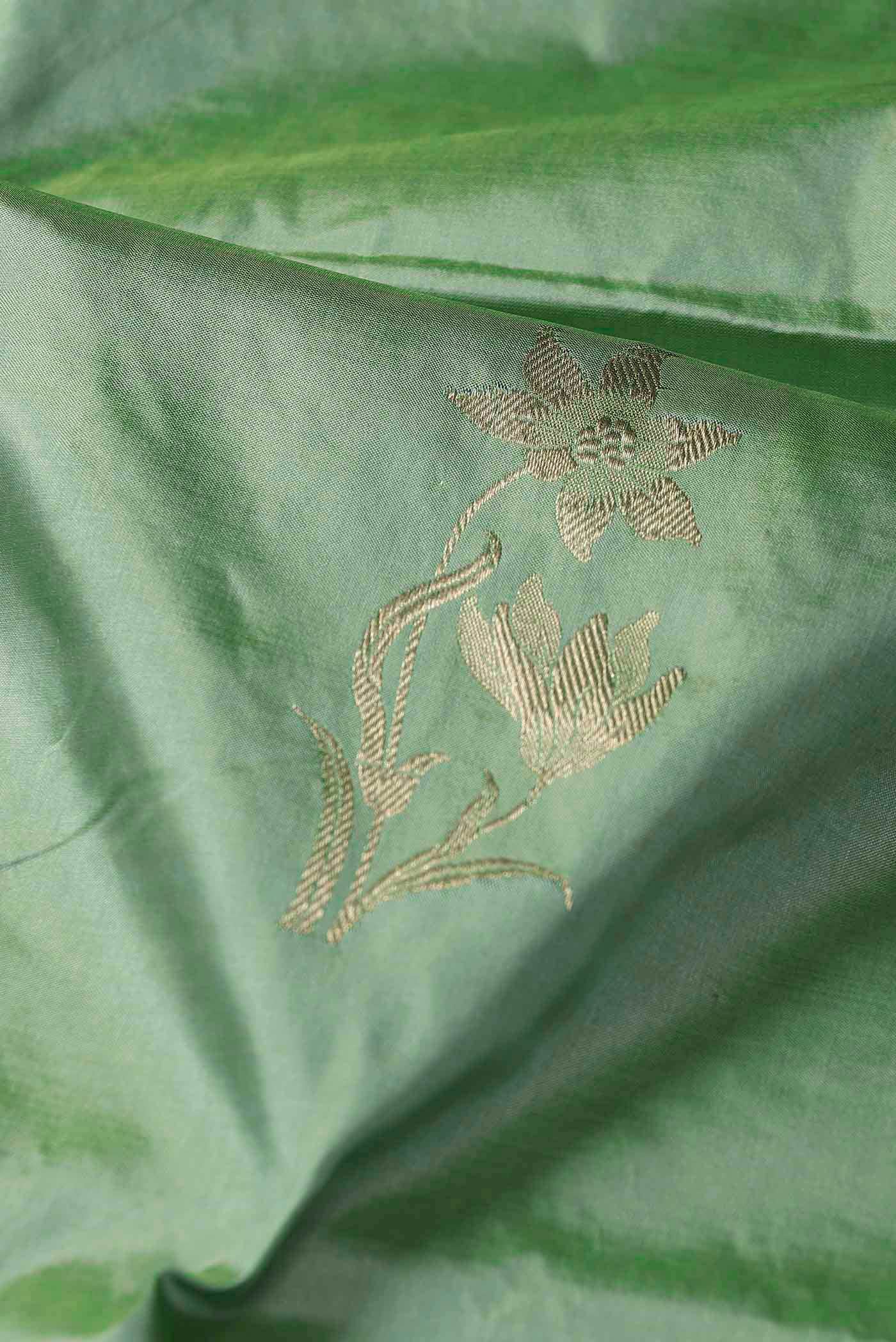 Green Banarasi Katan Silk Saree