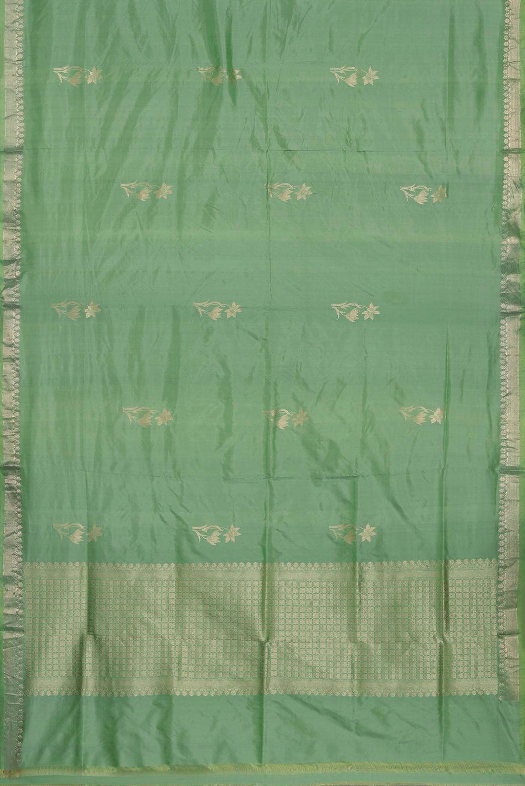 Green Banarasi Katan Silk Saree