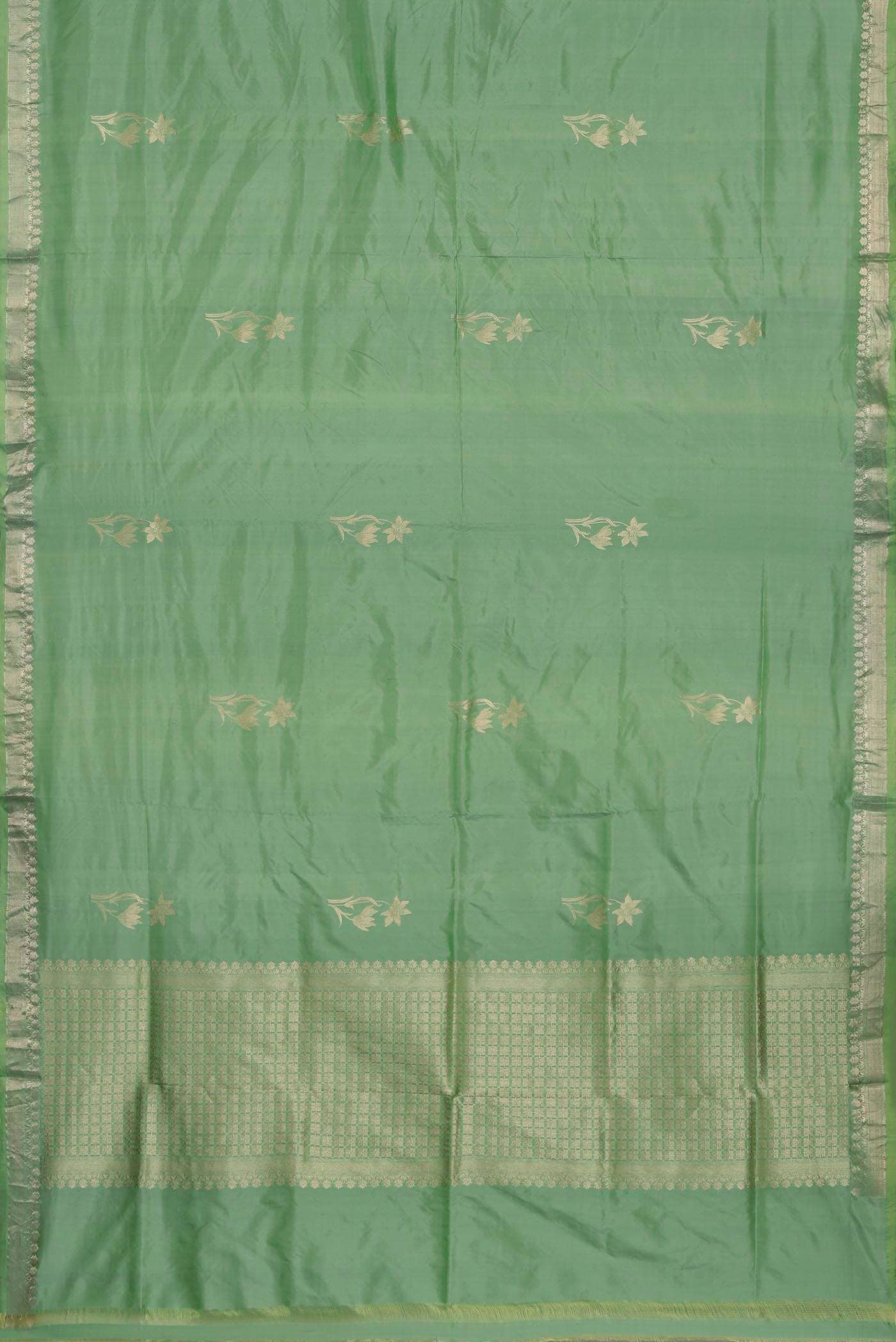Green Banarasi Katan Silk Saree