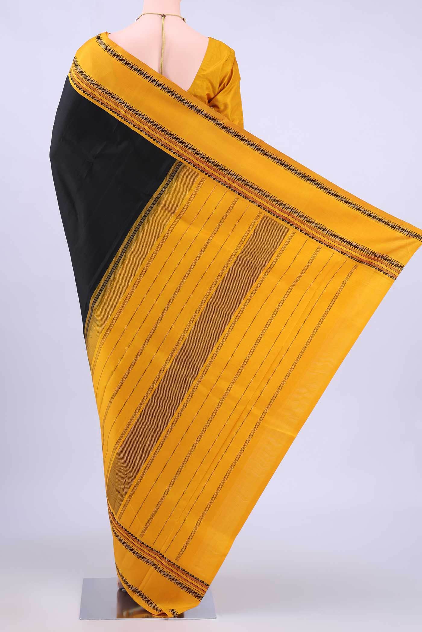 Yellow Kanchipuram Silk Saree