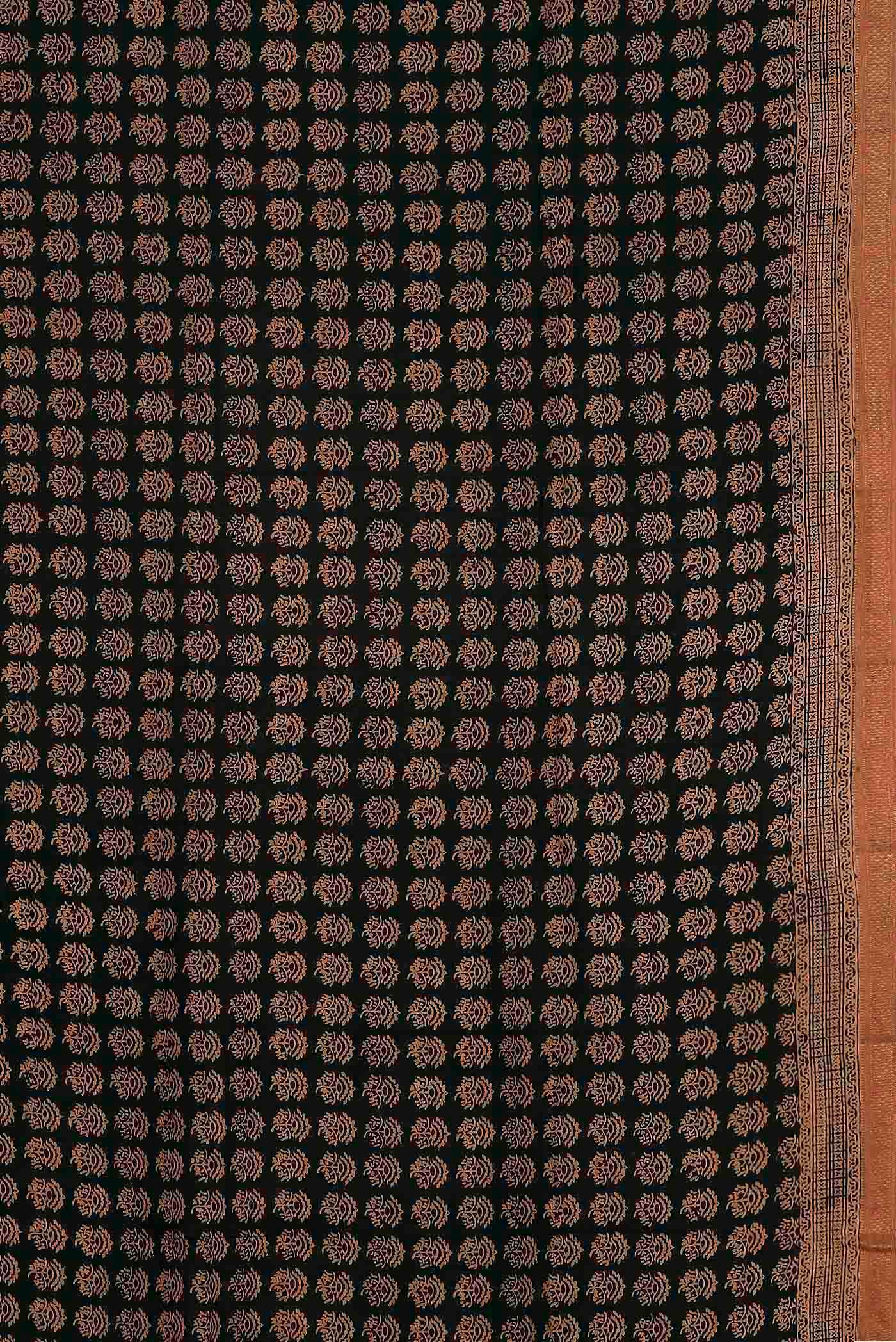 Black Mangalagiri Cotton Saree