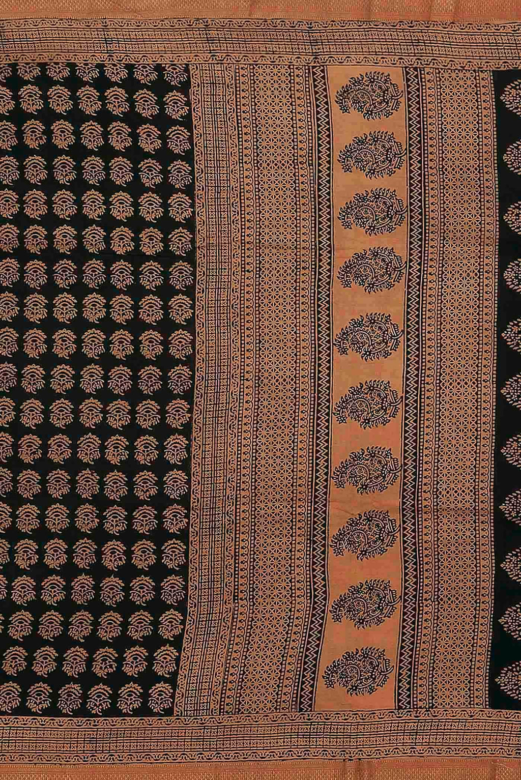 Black Mangalagiri Cotton Saree