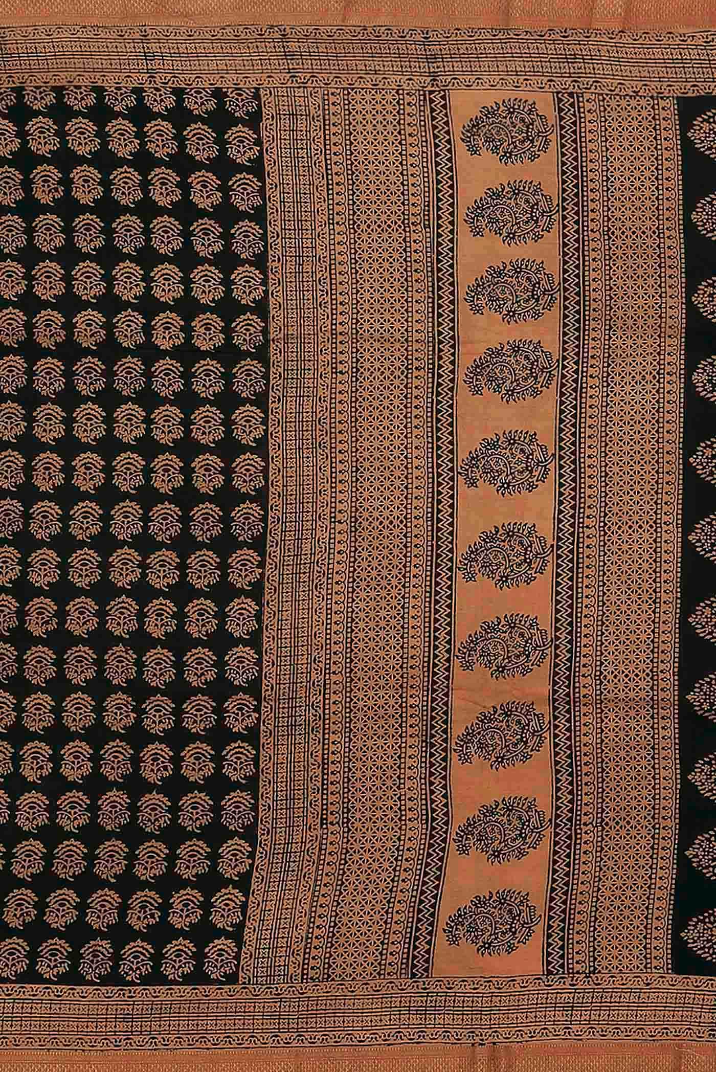 Black Mangalagiri Cotton Saree