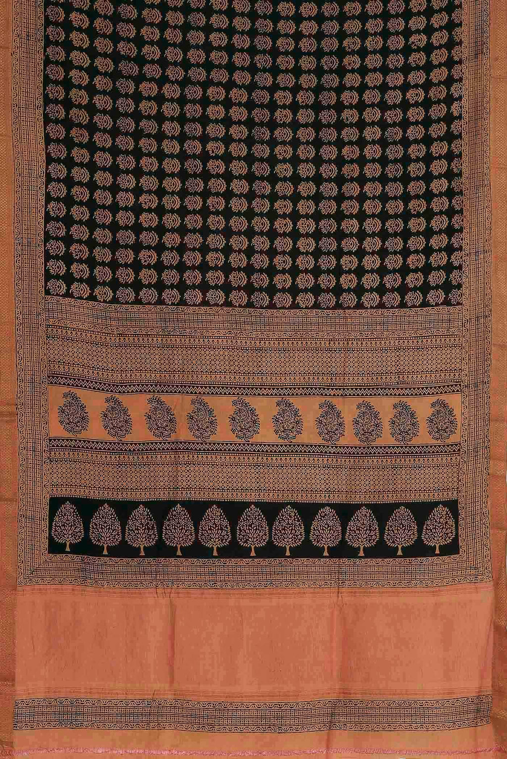 Black Mangalagiri Cotton Saree