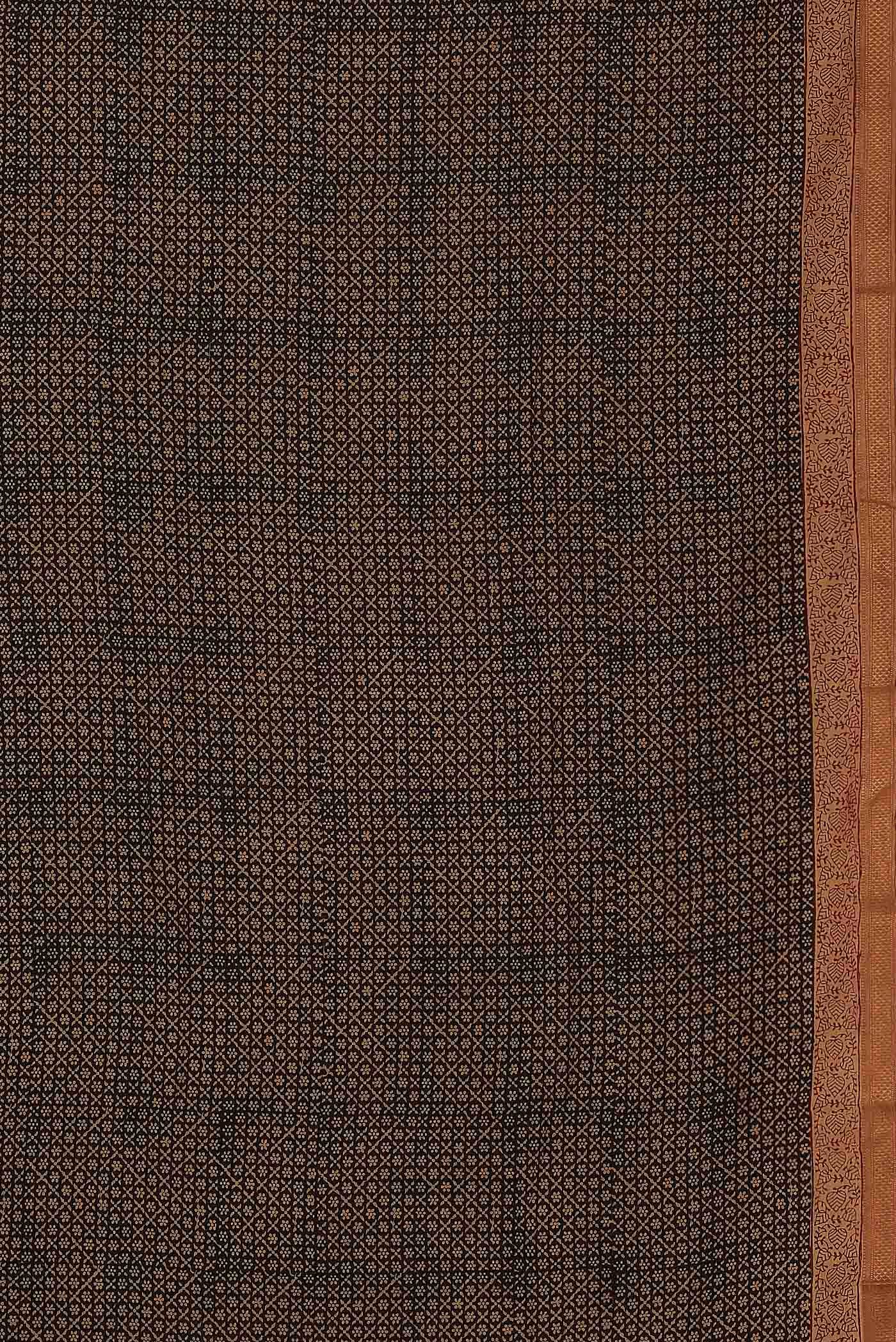 Black Mangalagiri Cotton Saree