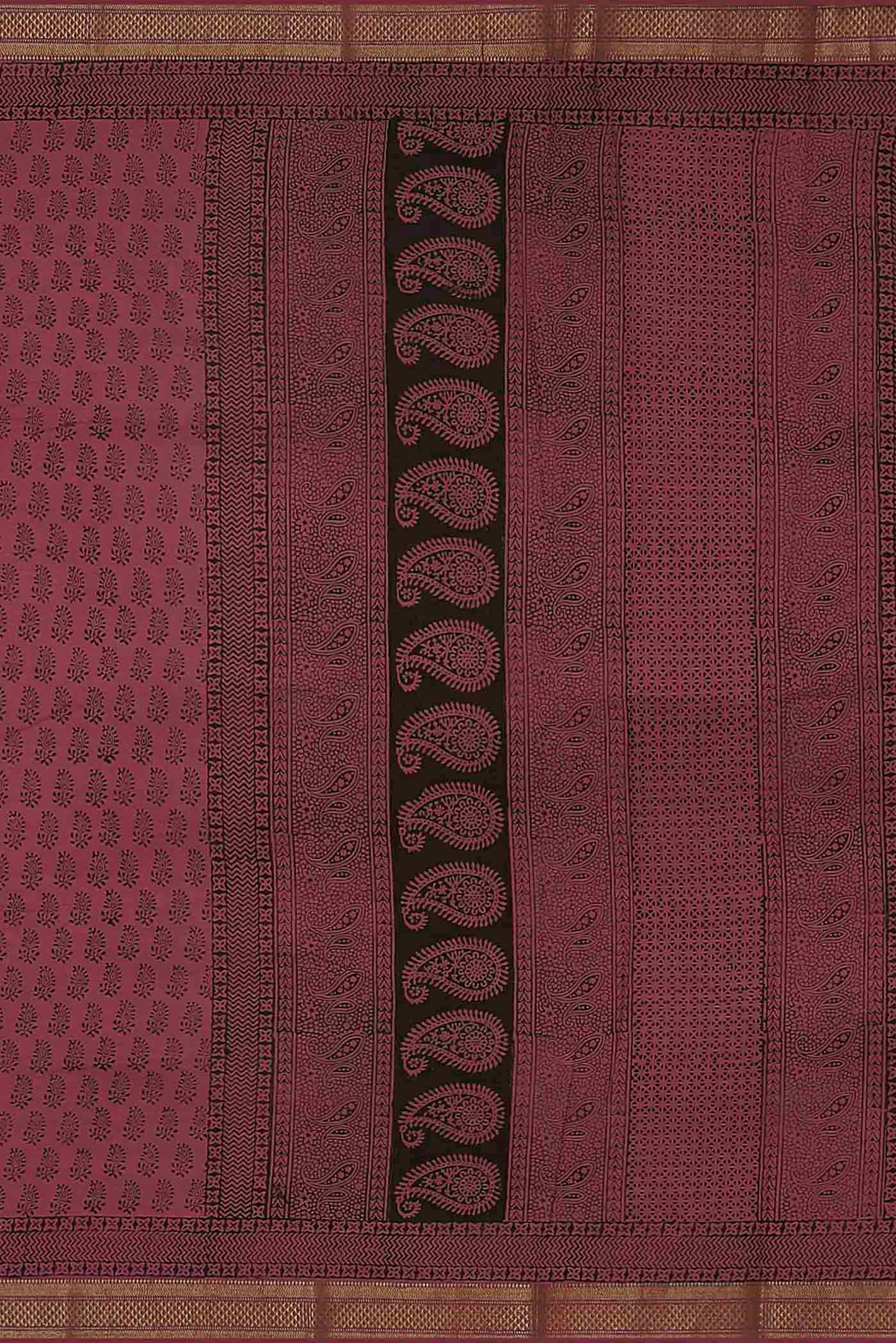 Black Mangalagiri Cotton Saree