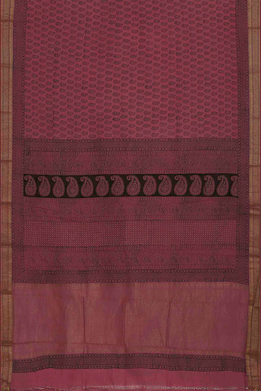 Black Mangalagiri Cotton Saree