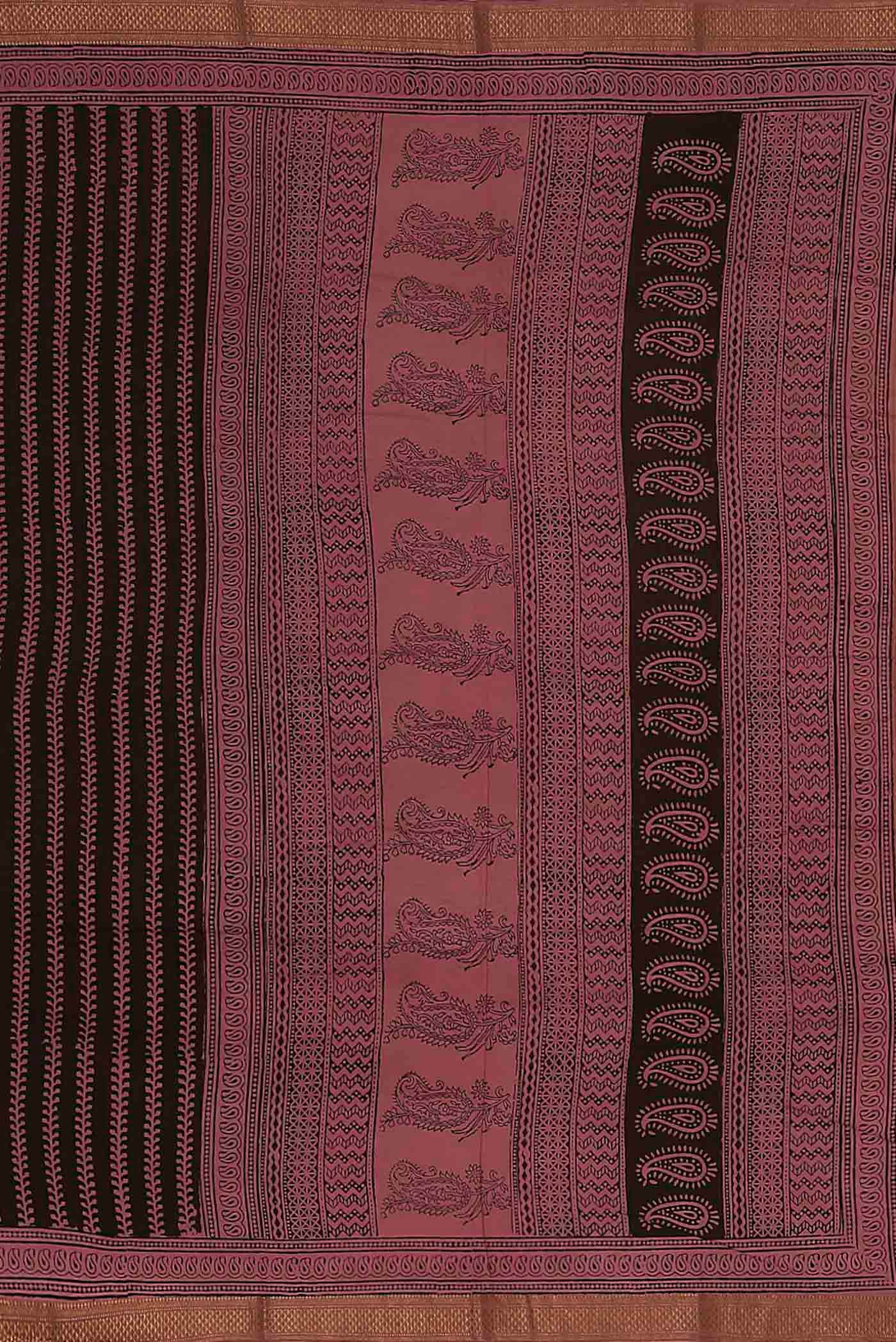 Black Mangalagiri Cotton Saree