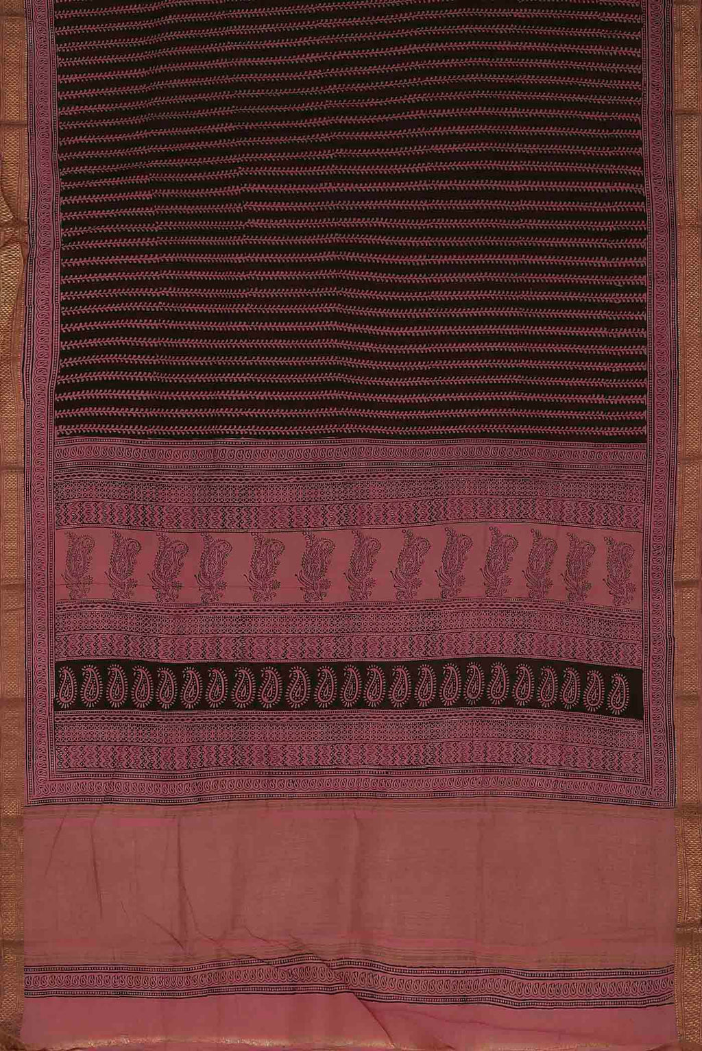 Black Mangalagiri Cotton Saree
