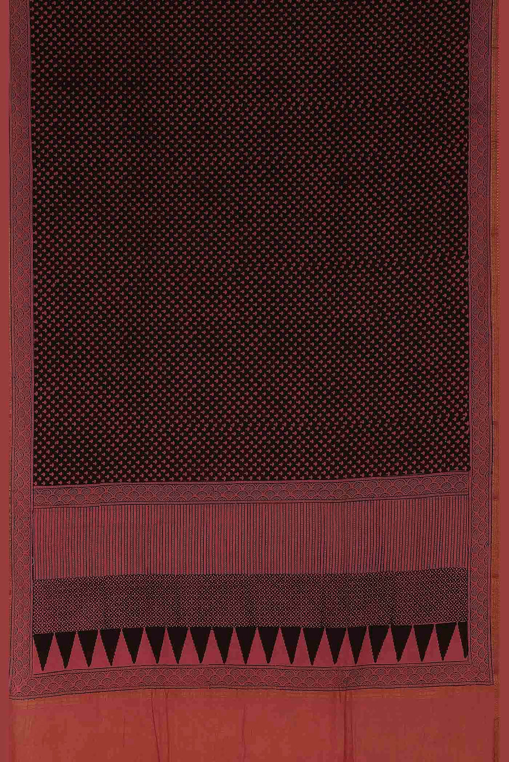 Black Mangalagiri Cotton Saree