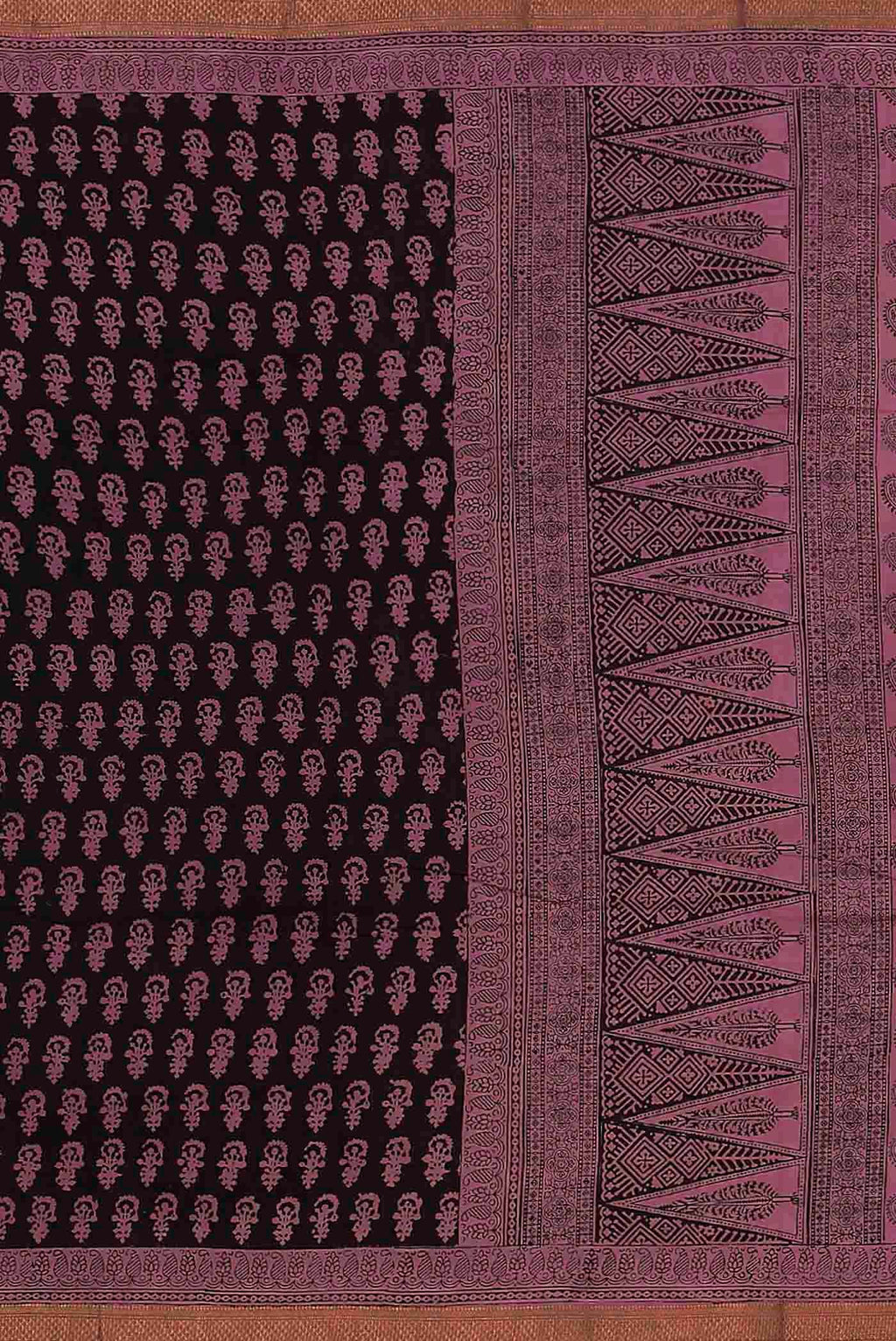 Black Mangalagiri Cotton Saree