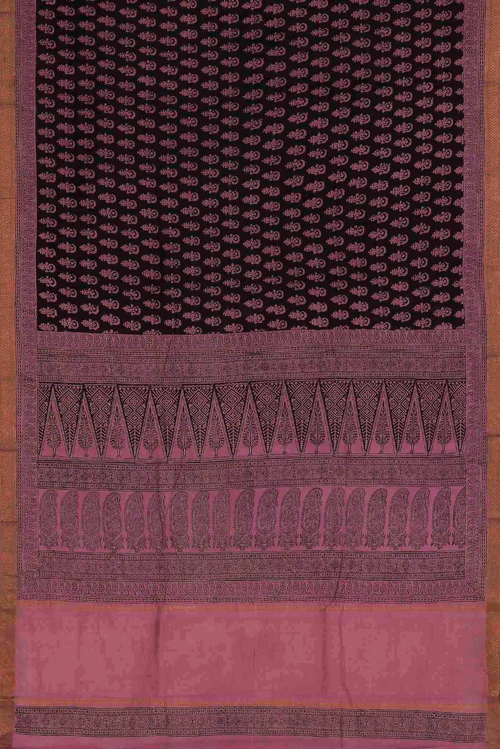 Black Mangalagiri Cotton Saree