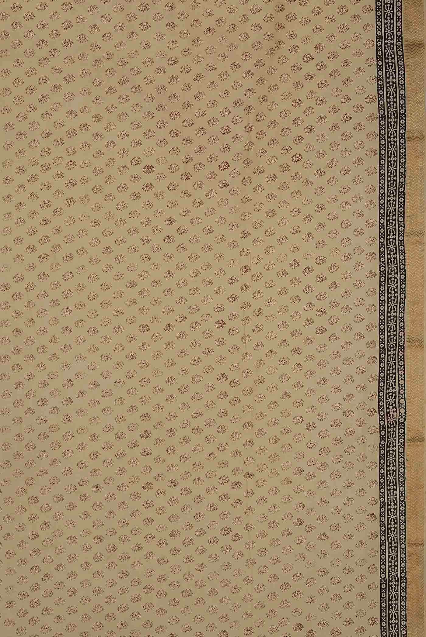Cream Mangalagiri Cotton Saree