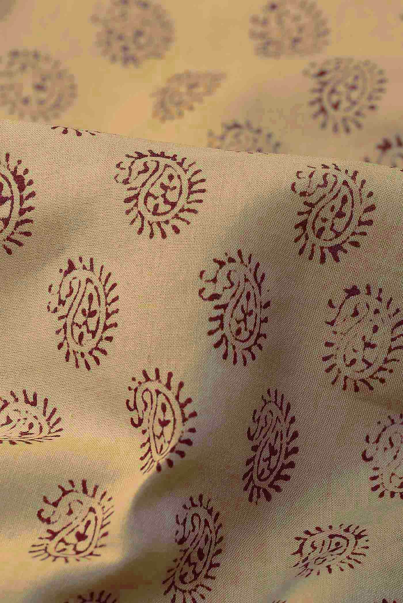 Cream Mangalagiri Cotton Saree