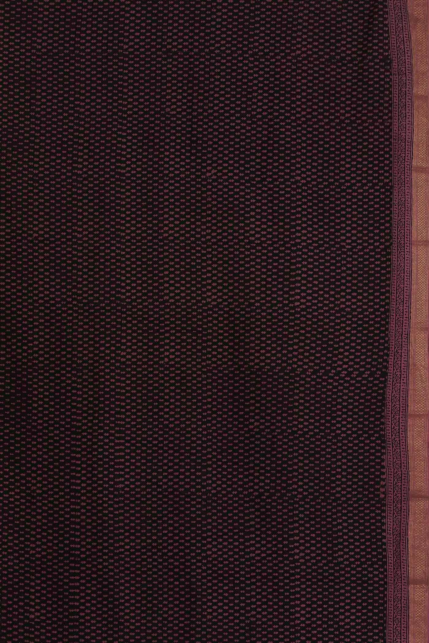 Black Mangalagiri Cotton Saree