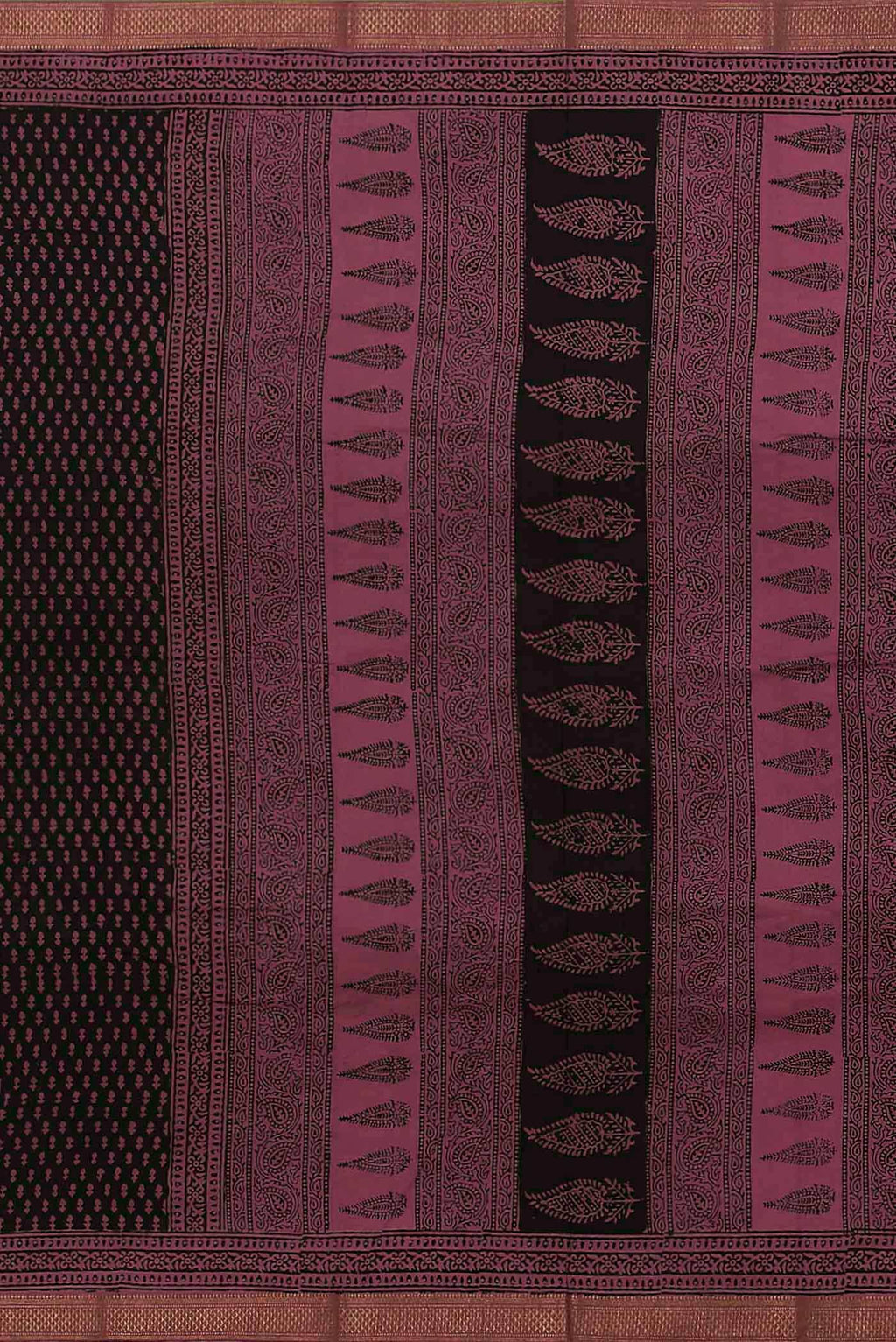 Black Mangalagiri Cotton Saree