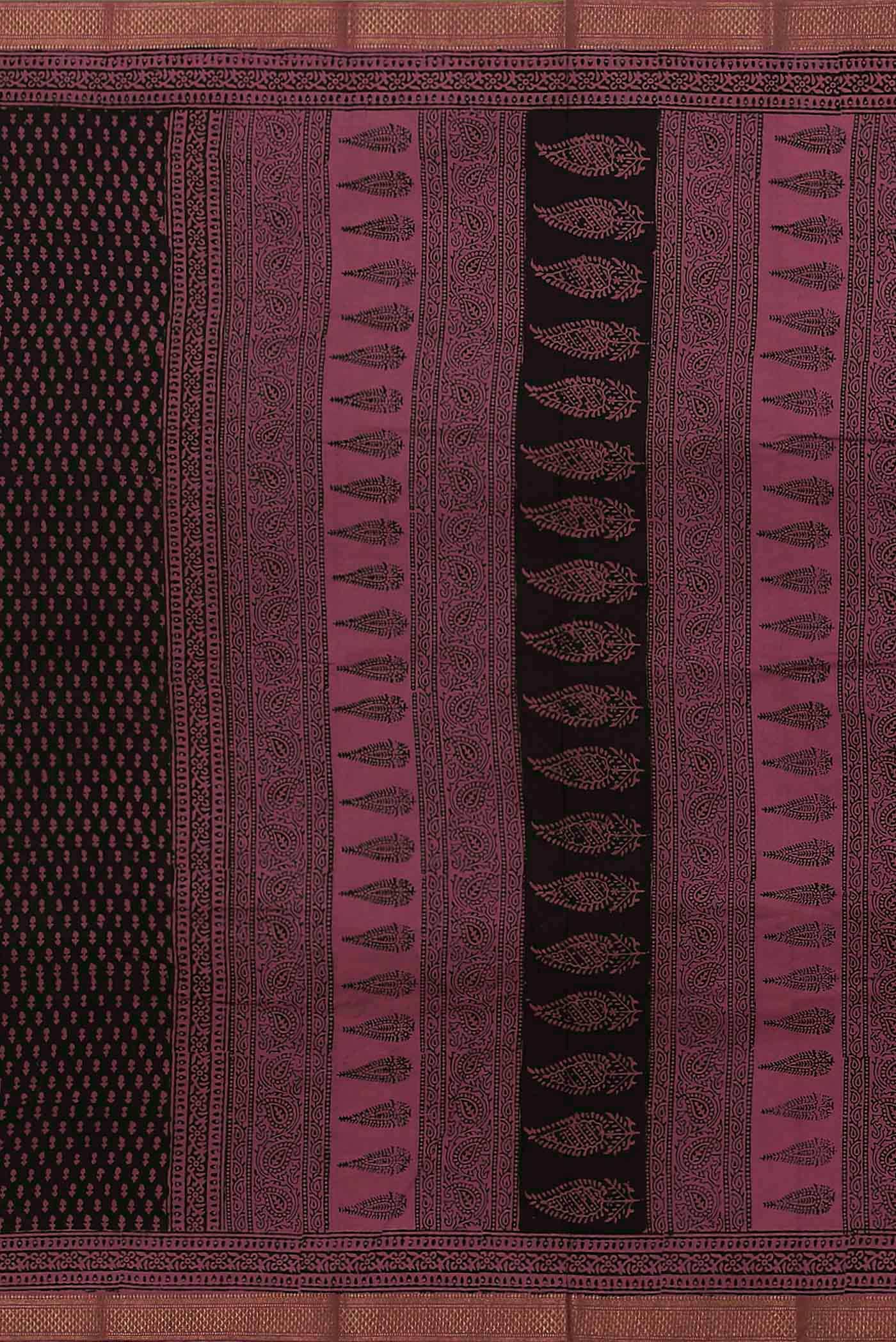 Black Mangalagiri Cotton Saree